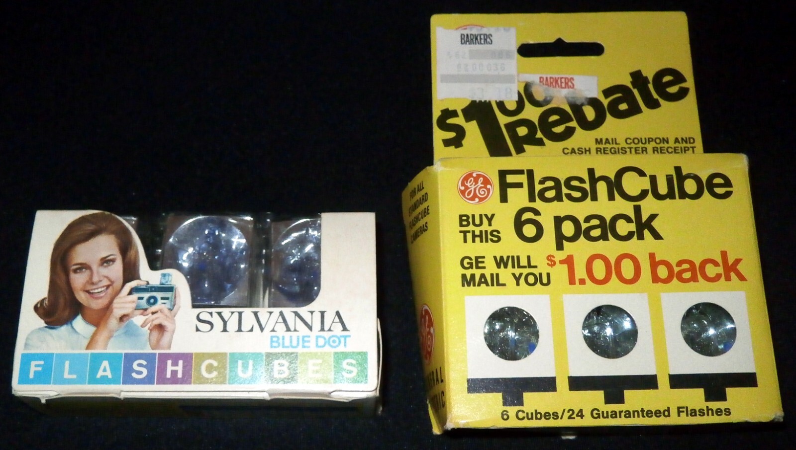 Lot of 12 Vintage Flashcubes | 7 Sylvania Blue Dot & 5 GE Cubes | Fast Shipping!