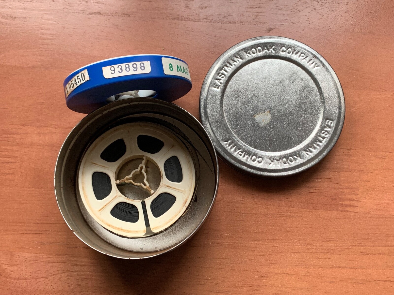 OLD EASTMAN KODAK COMPANY Metal Film Tin Canister Can Container 8mm Movie Reel
