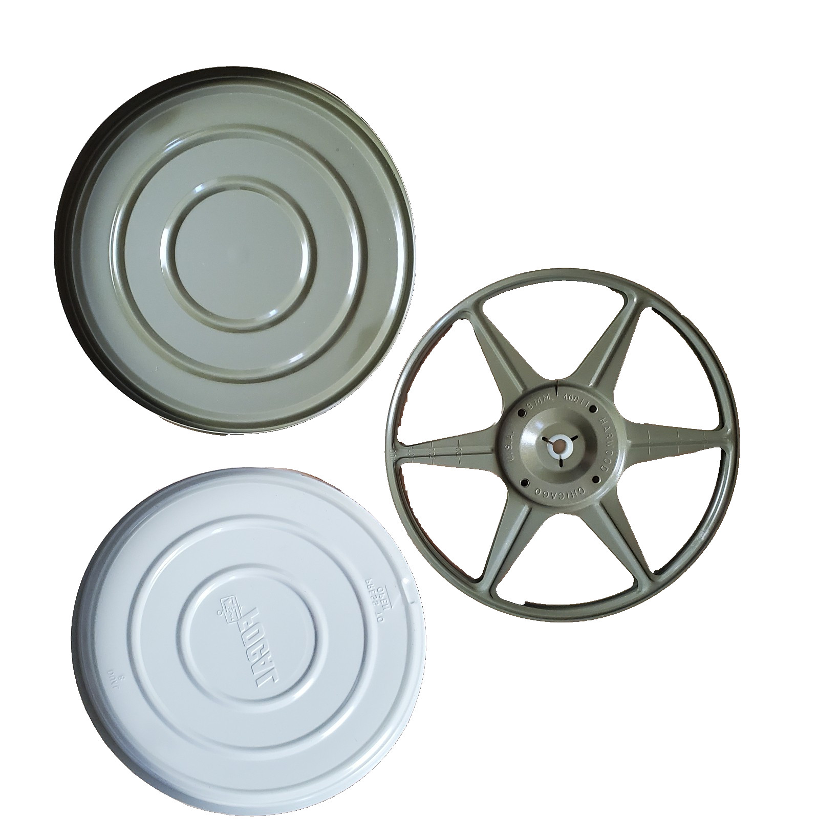8mm Film Canister Reel vintage 7 inch 400 Ft KMart Focal Dual movie photo tools