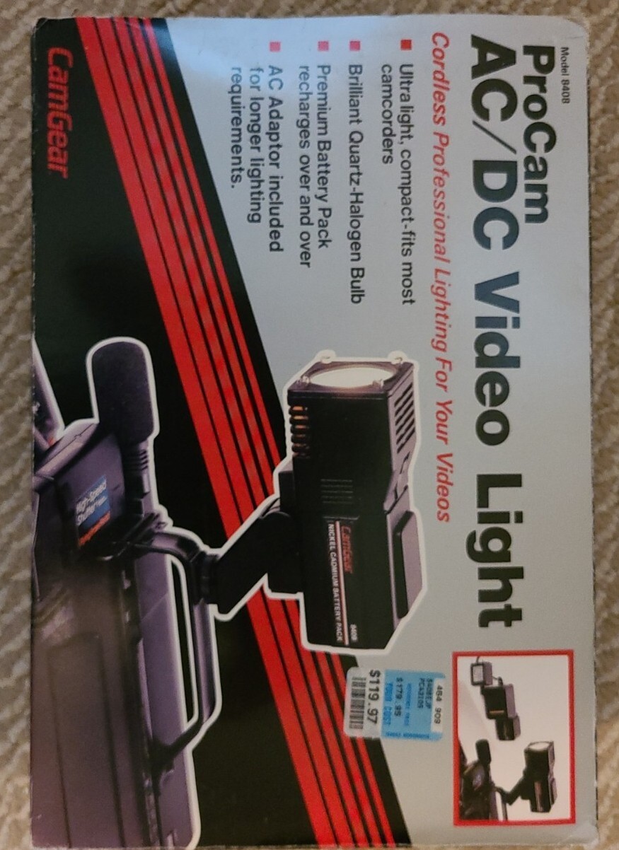 CamGear ProCam AC/DC Adapter Video Light Model 8408