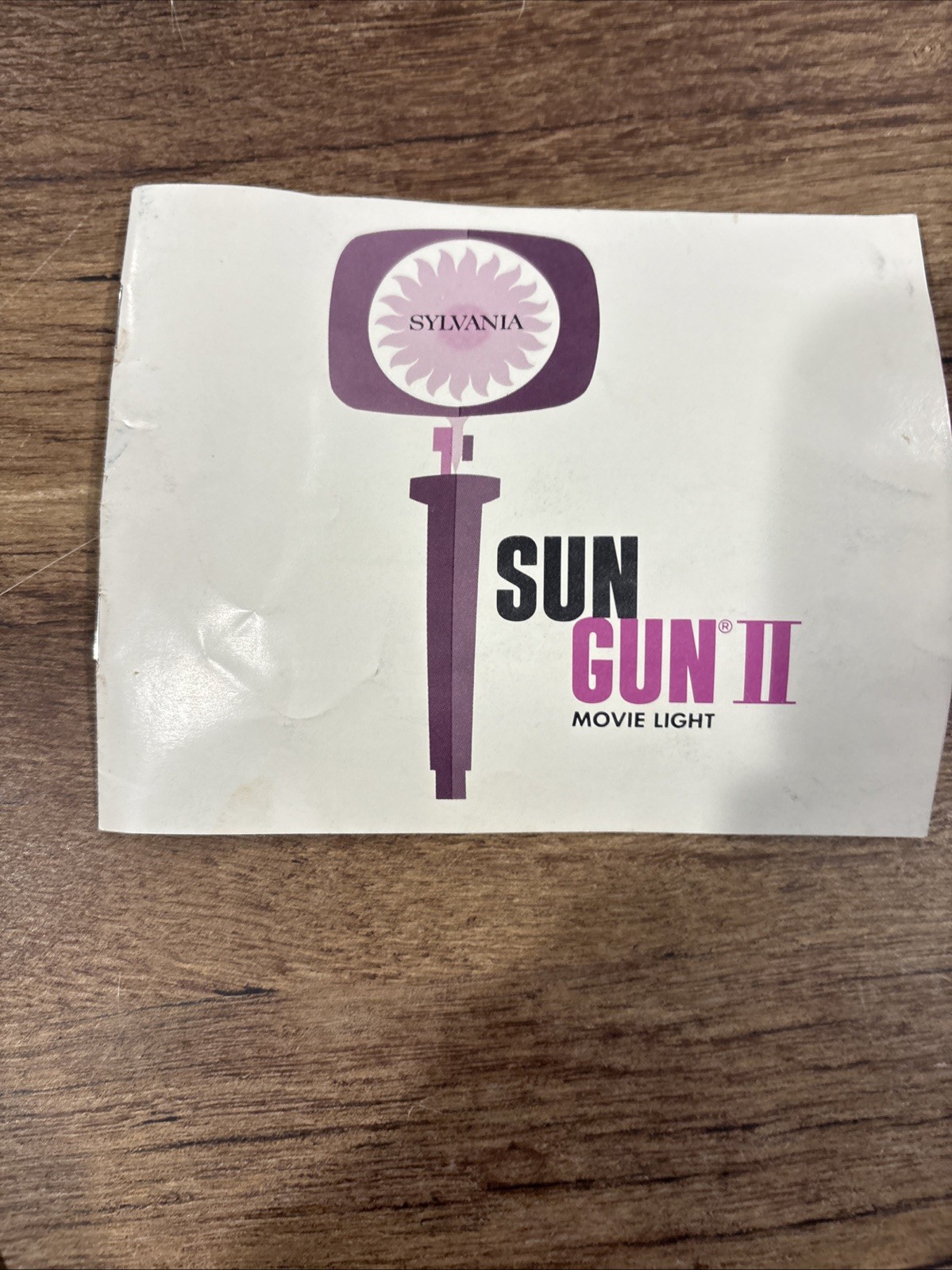VINTAGE SYLVANIA SUN GUN II MOVIE LIGHT MODEL SG-55, Box And Instructions