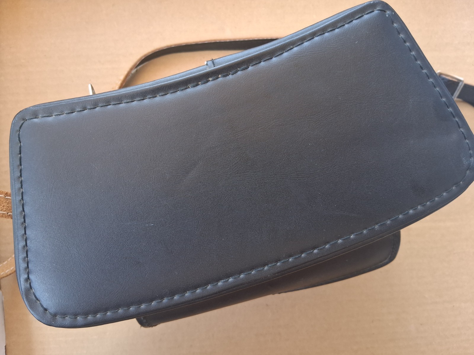 Kali Bag Camera Black Leather Tweed Case Bag Kalimar Japan Rare Vintage TPB20
