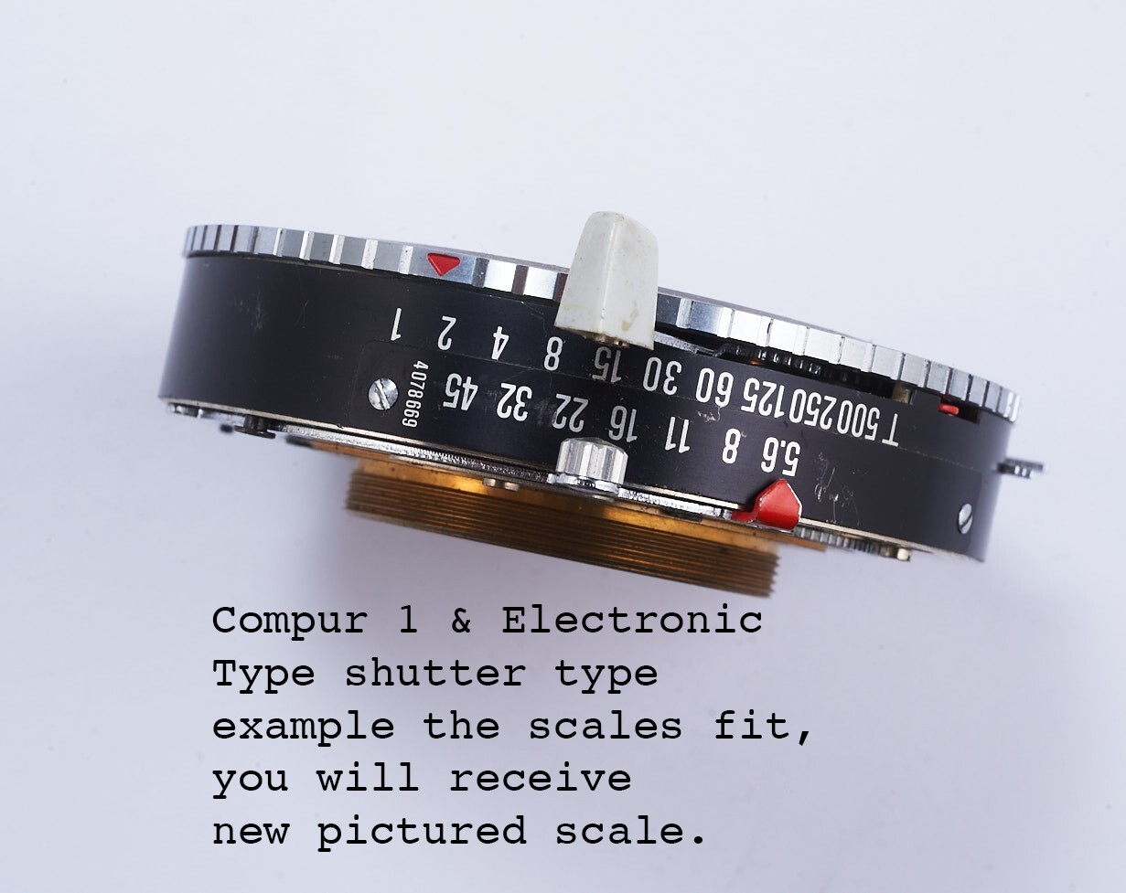Compur 1 & Electronic 1 Shutter Blank New Old Stock Aperture Scale Lens