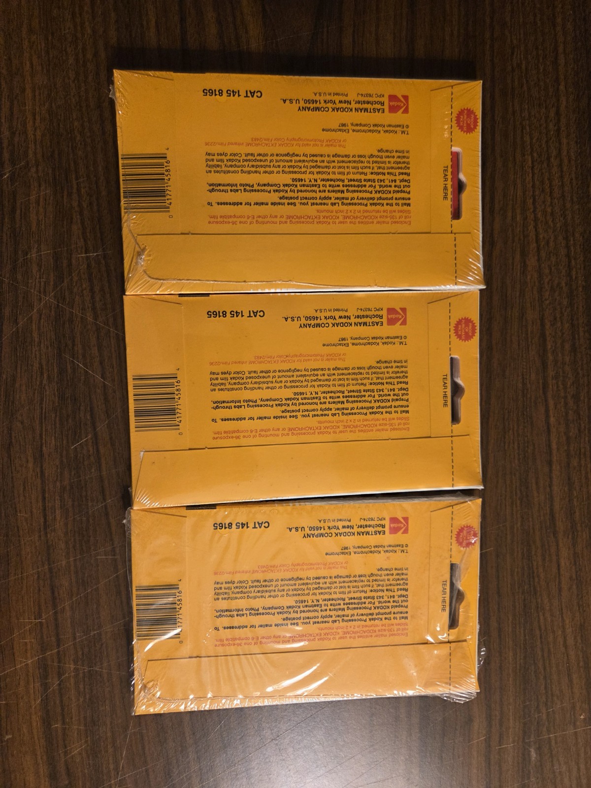 Lot Of 15 (3 Packs Of 5) Vintage Kodak Mailer for 36-Exposure 135 Film Sealed