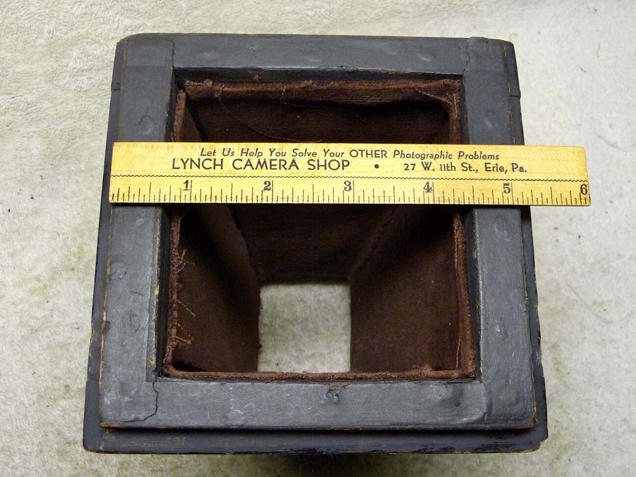 RARE Antique Large Format VIEW Camera WOOD Lens Cone TOP HAT Extension.Close Up?