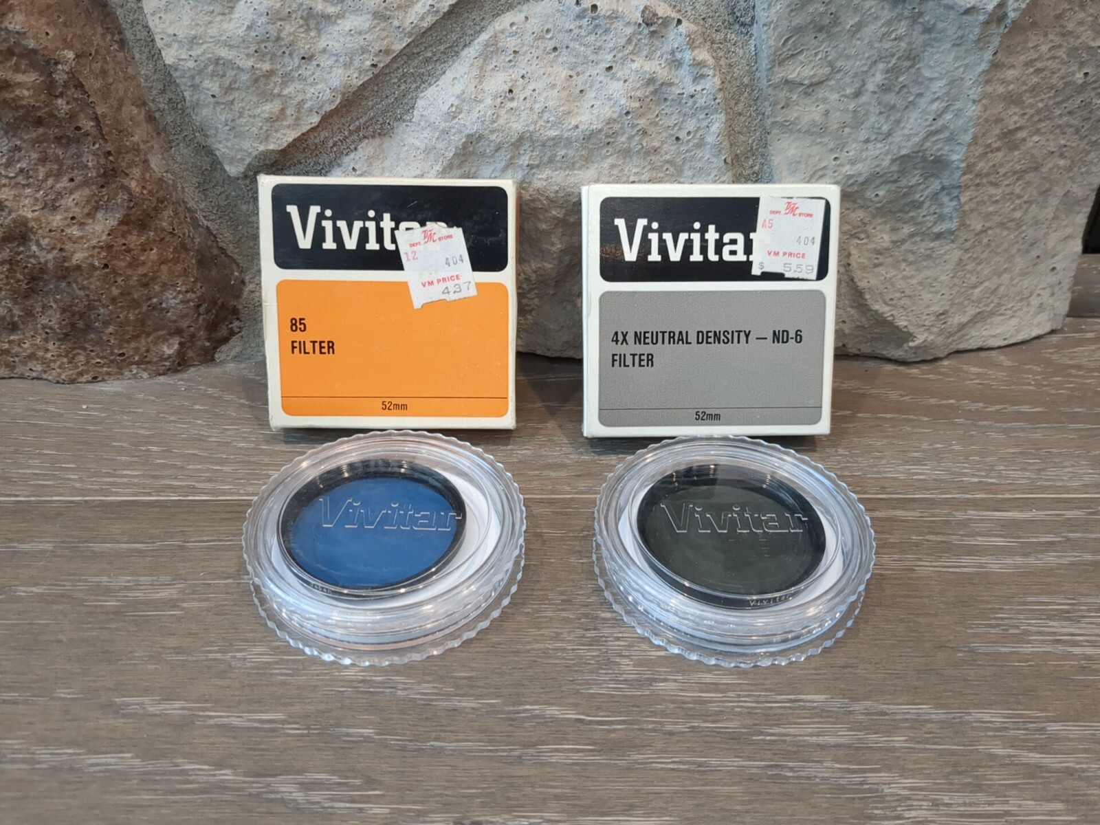 Set of 2 Vintage 55mm: Vivitar 85 Filter & 4X Neutral Density ND-6 Filter