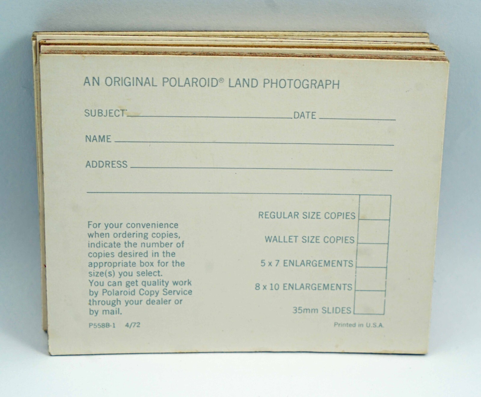 Polaroid Print Mount Cards – 15 Cards