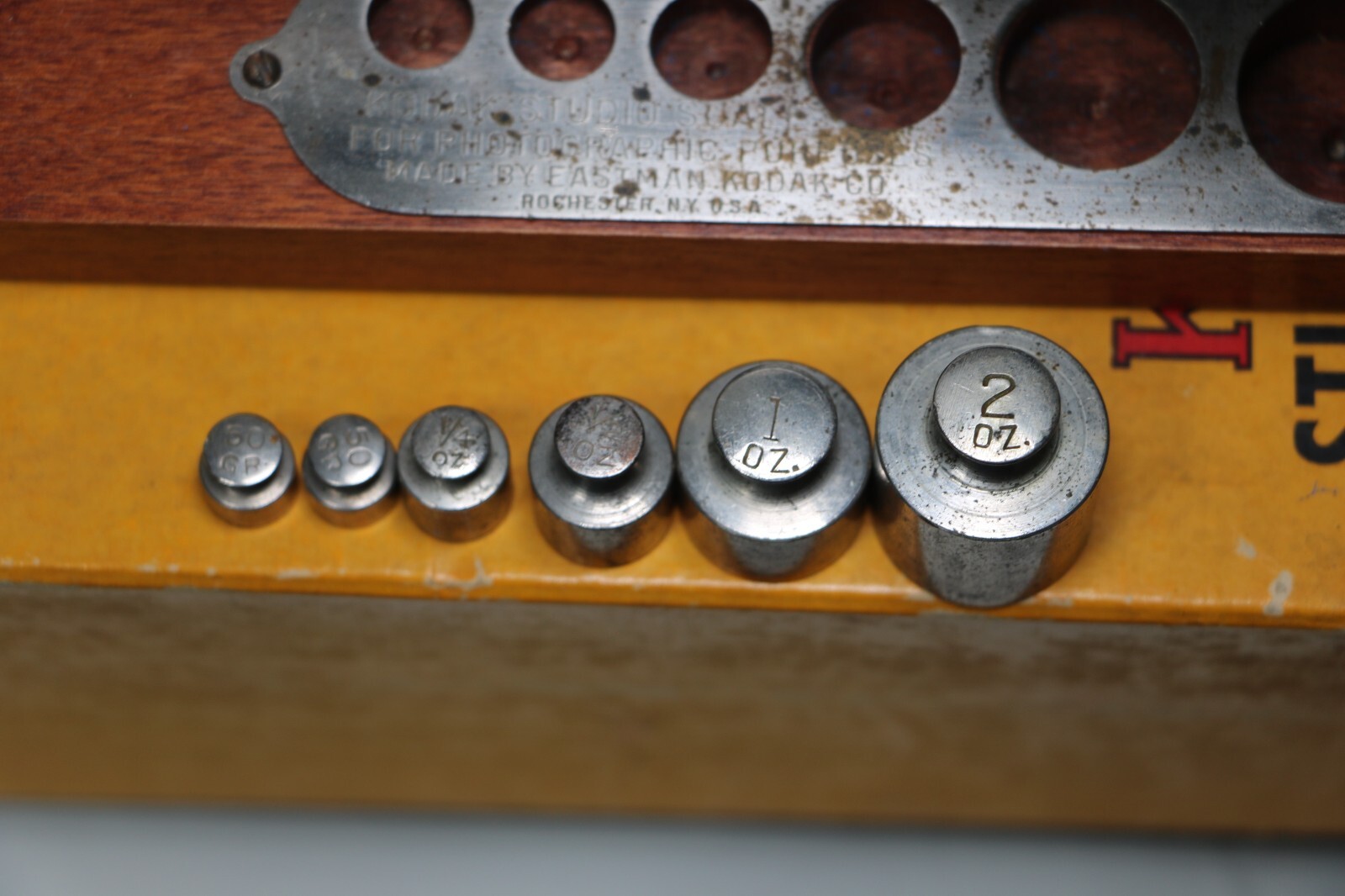 Vintage Kodak Studio Scale Art Deco Complete Weights, Box Chemical, Balance Beam