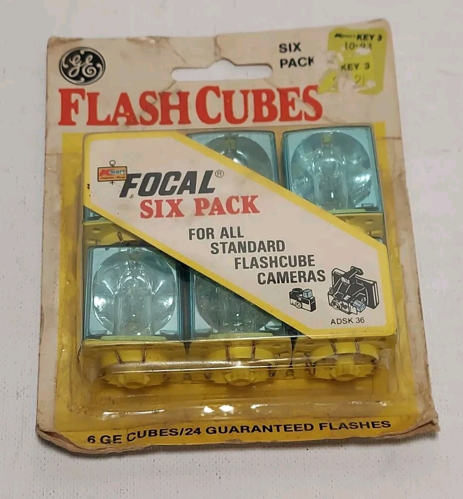 NOS Vintage General Electric GE Focal Flash Cubes Six Pack 24 Flashes Free Ship