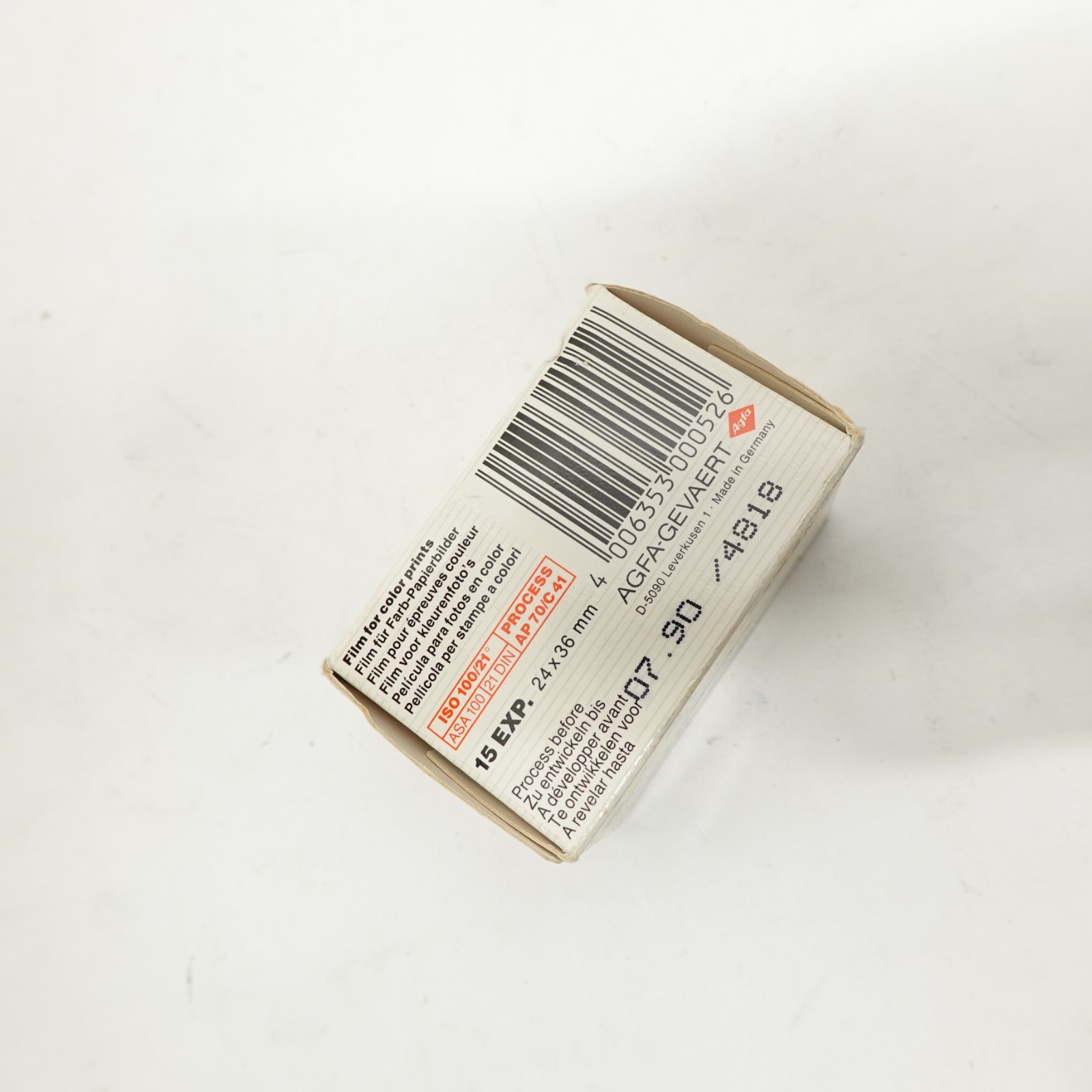 Agfa Color Mini XR 100i Film 12+3 Plus Pack Vintage Expired 1990