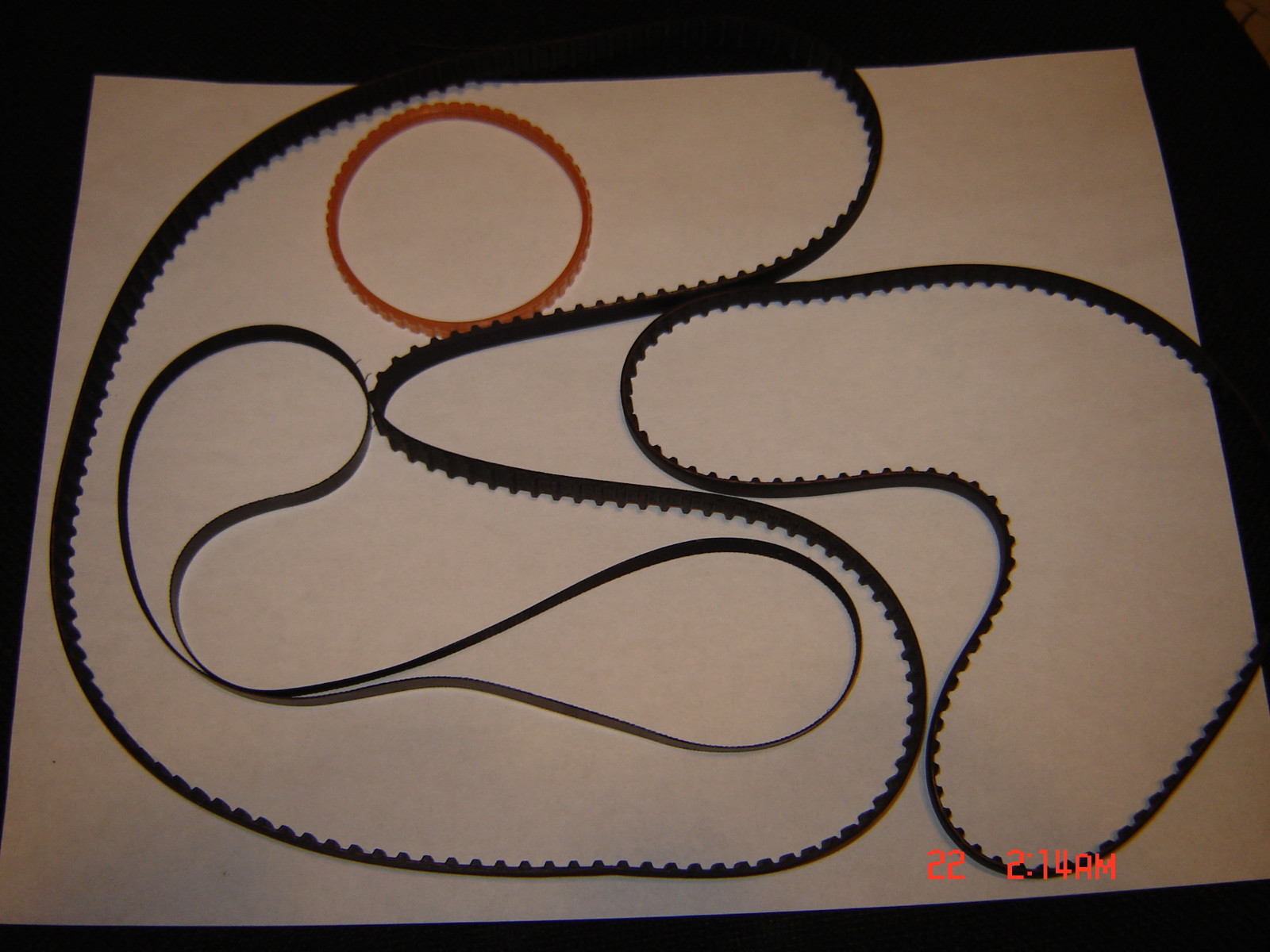 16MM Eiki ESL Series Projector Belts, 4 Belt Set / kit, New Eiki 16mm Belt Set