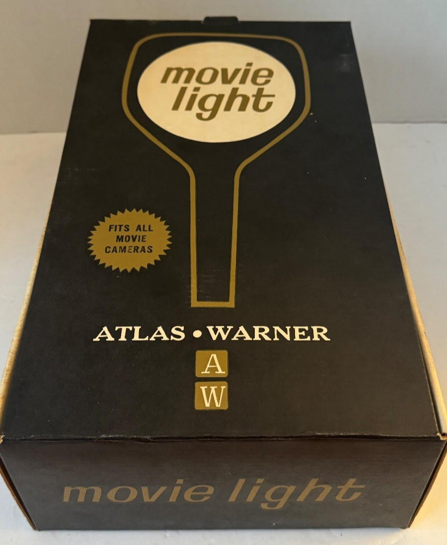 Atlas Warner AW Movie Camera Light Model 1210 NOS NIB Vintage