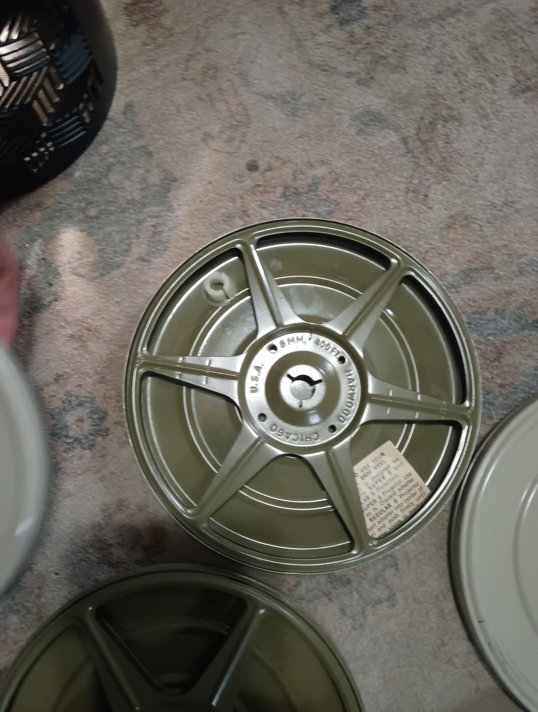 Vintage K-Mart Focal Dual 8mm Tin Canister with 5” Scherer Reel USA Projector