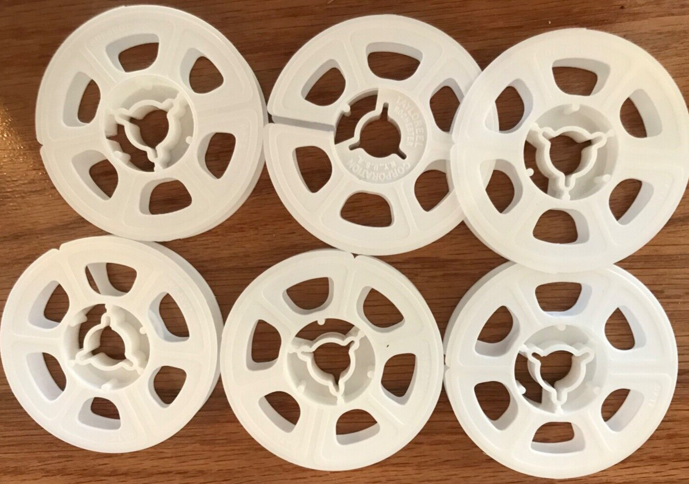 SUPER-8 50 ft. White Plastic Movie Film Reels – BRAND NEW 6-Reel Pack Super 8mm