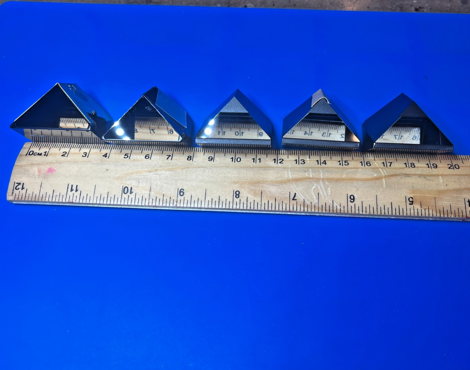Lot of 5 Vintage Optical Glass Pentaprisms – Camera Parts Art Science