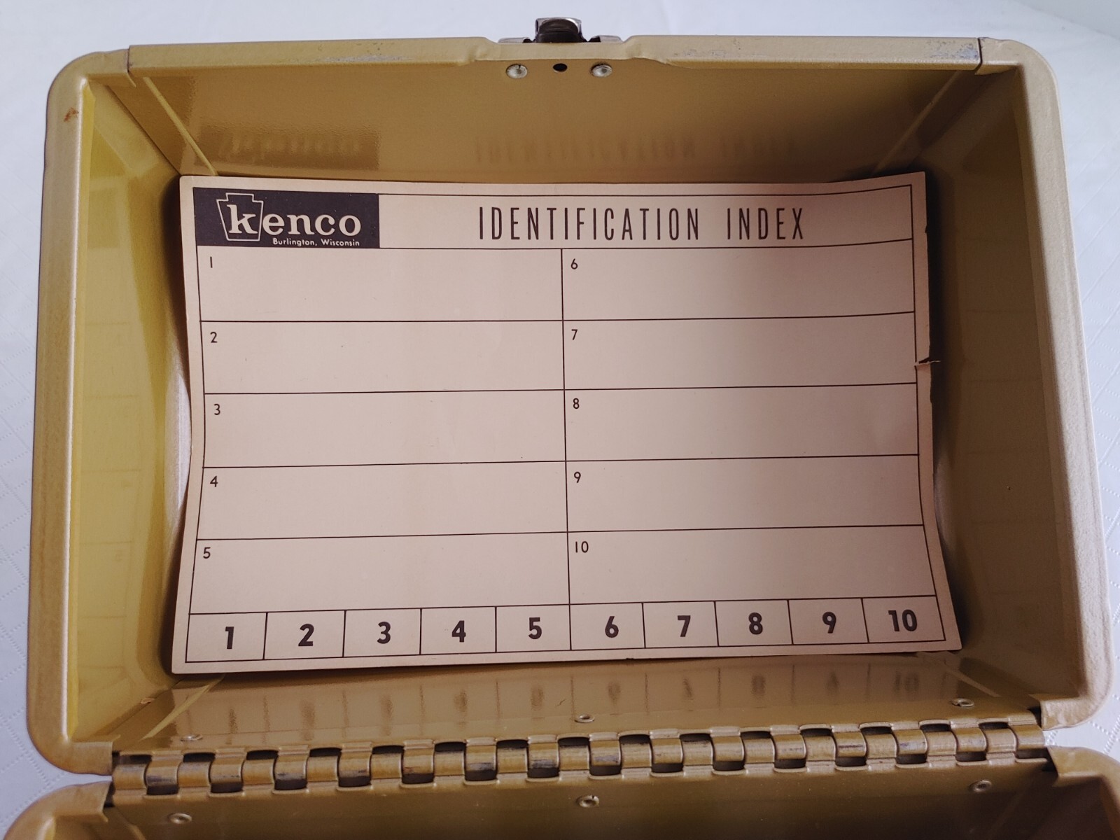 Vintage Kenco 8mm Movie Film Reel Storage File Box Metal Holds 10 Reels #20351