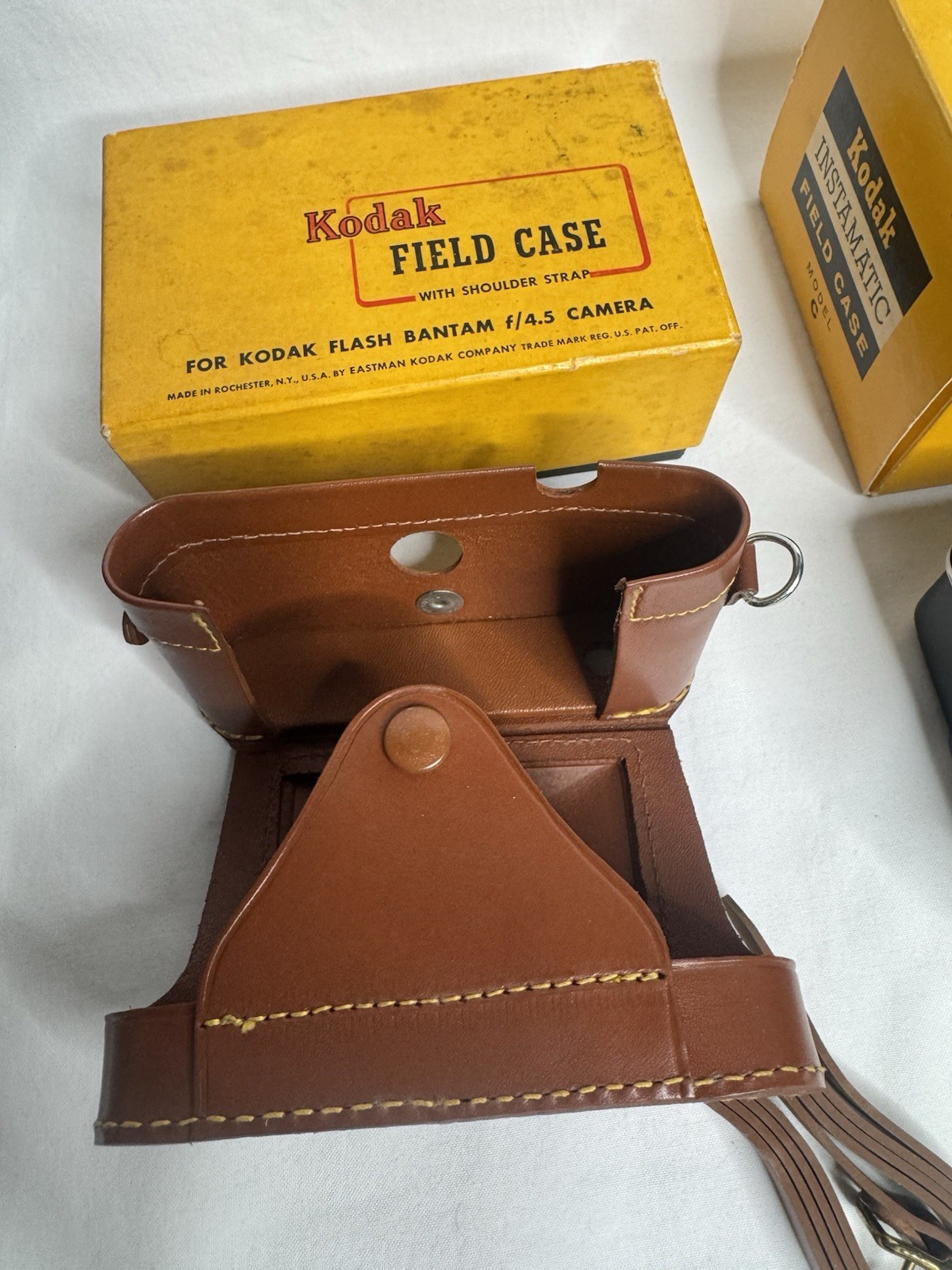 Lot of 2 Kodak Field Cases Bantam f/4.5 & Instamatic Model C (New In Boxes)