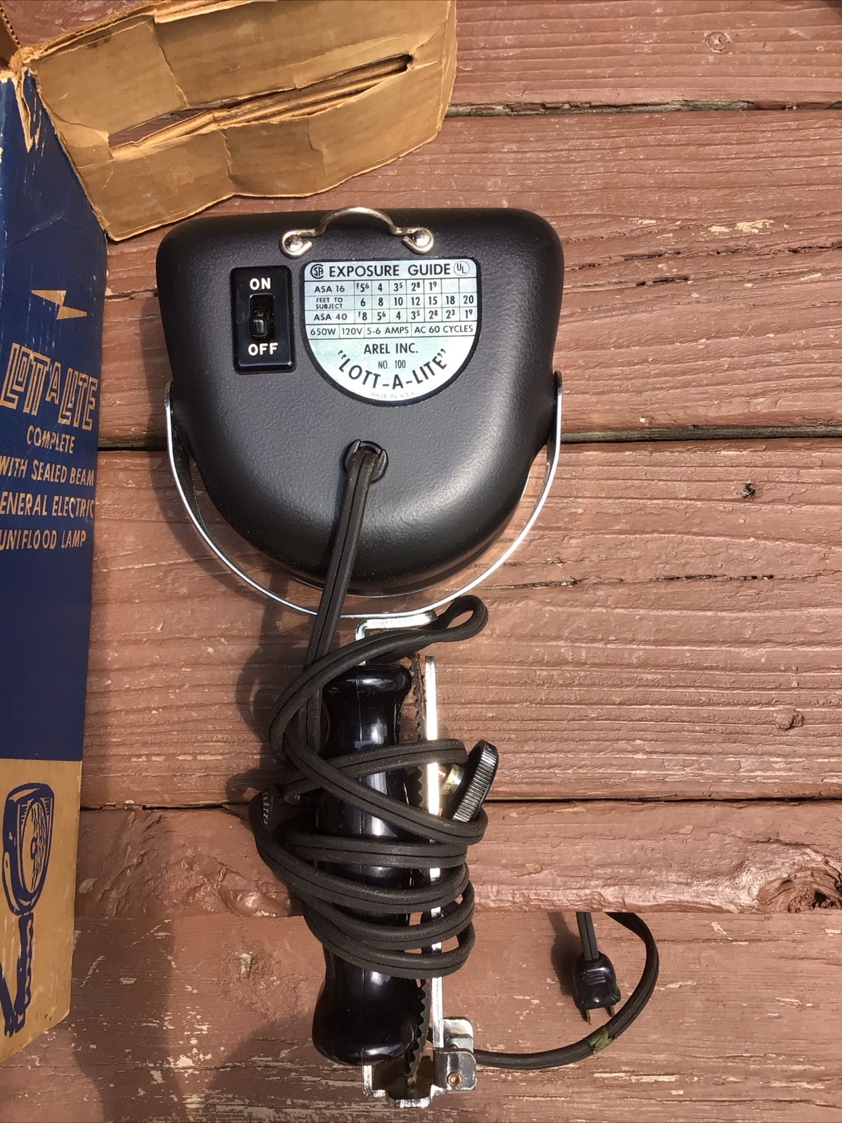 Lotta Lite Controlled Movie Lighting General Electric Uniflood Lamp NOS VINTAGE
