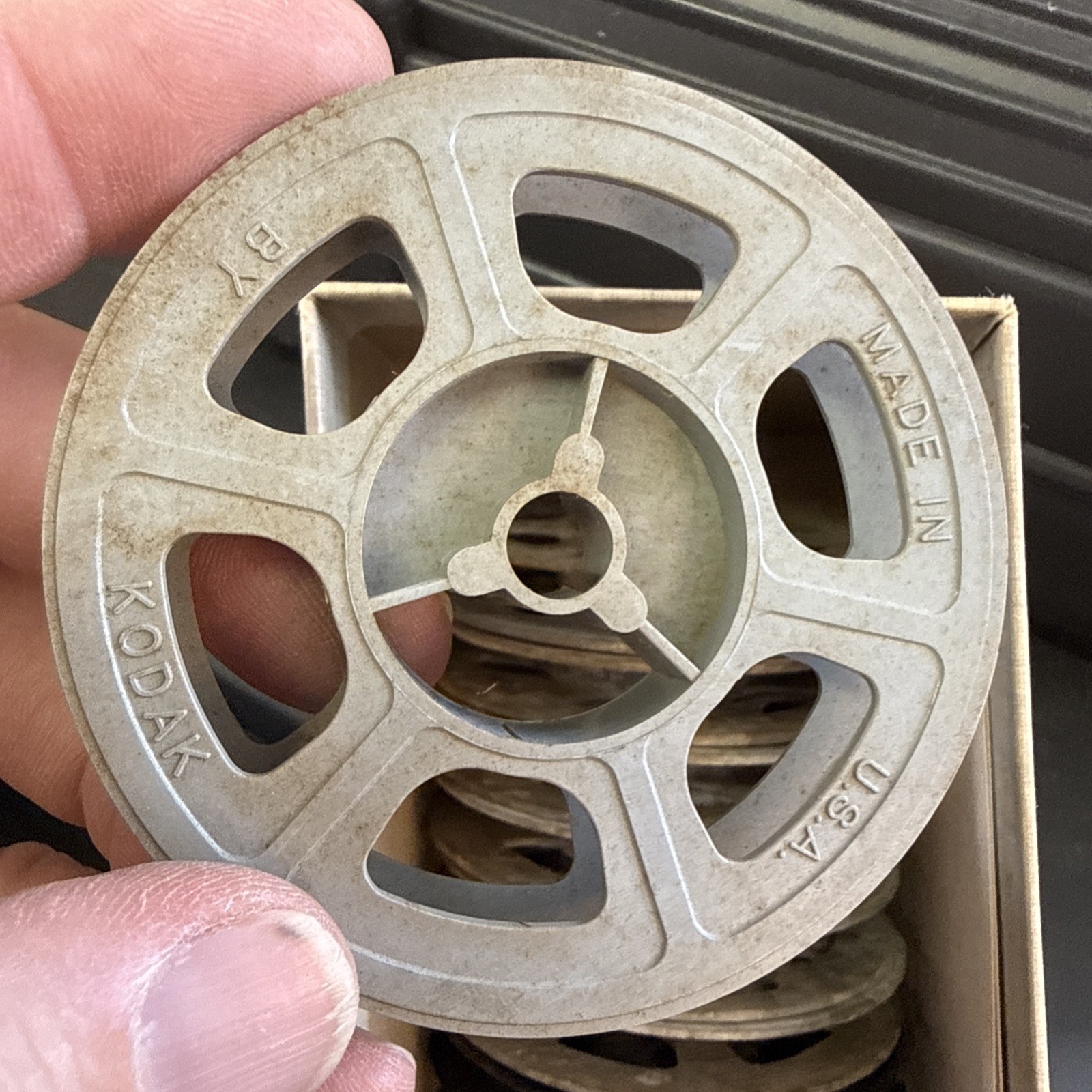Lot of 13 small Metal Empty 8mm Film Projector Reels