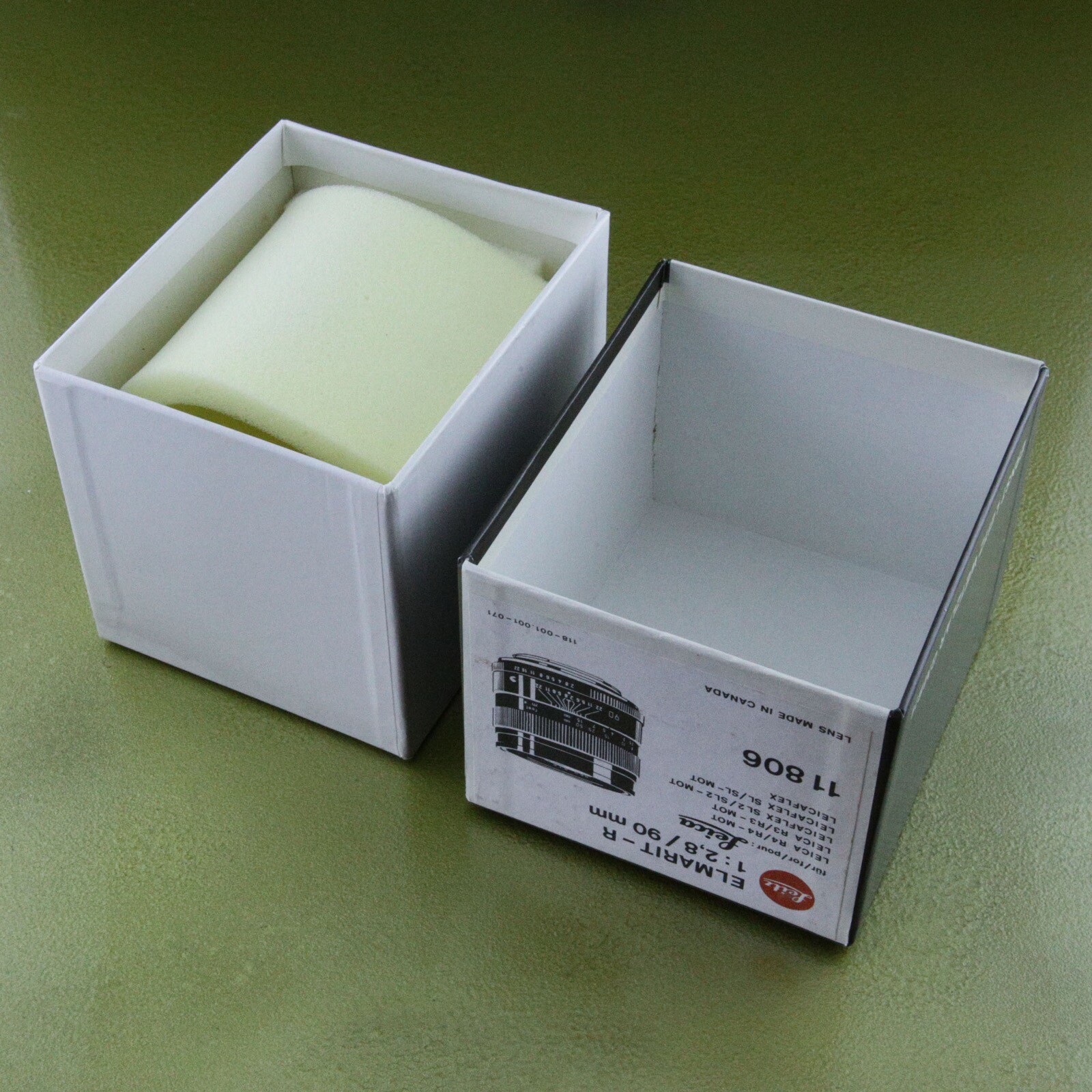 empty BOX ELMARIT R 2.8 / 90, only BOX LEICA LEITZ packing wrapp 11806 ☆☆☆☆