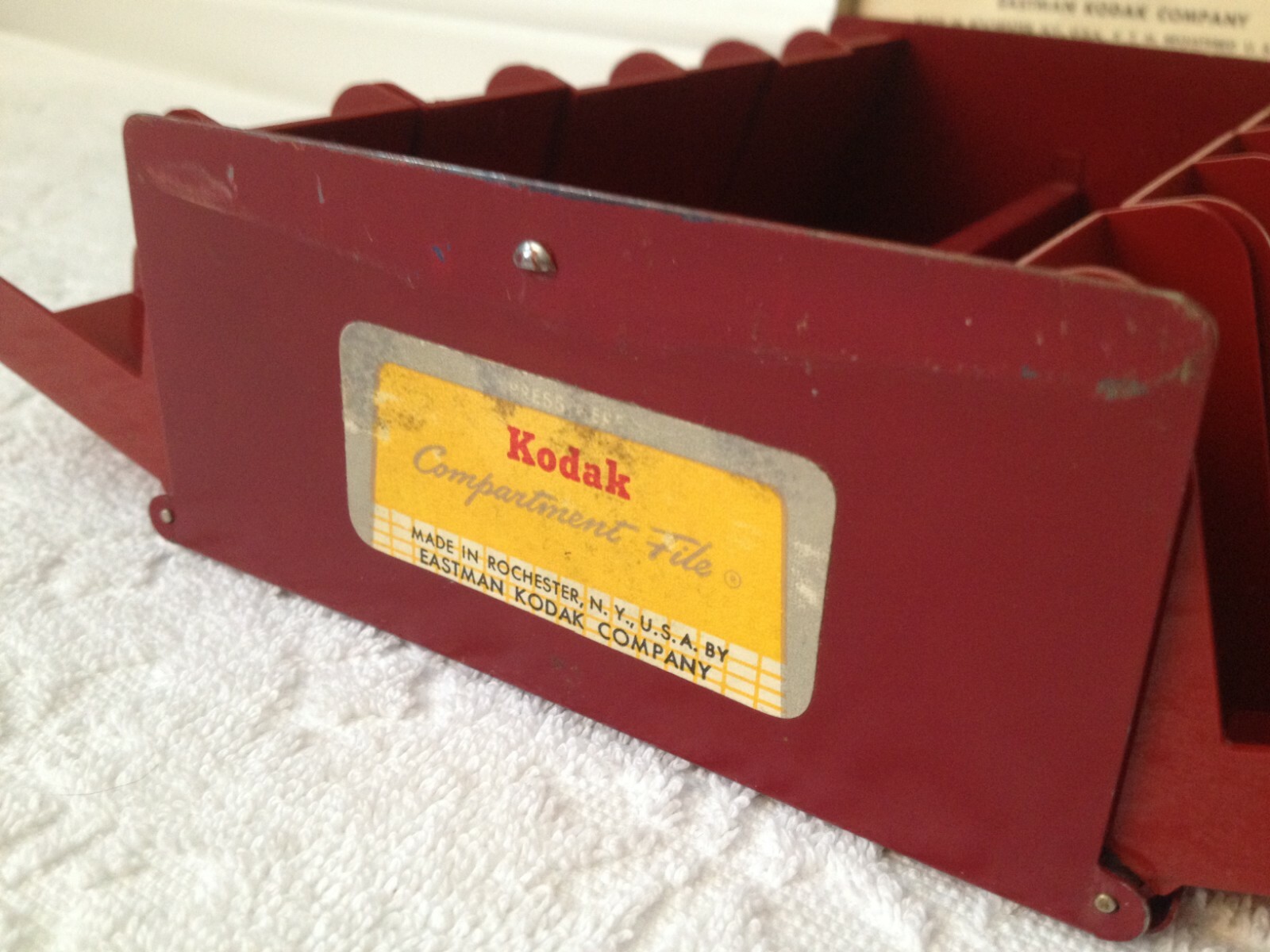 Vintage 1950’s Eastman KODAK Co. Mounted Slides File-Box w Index-Card, Label