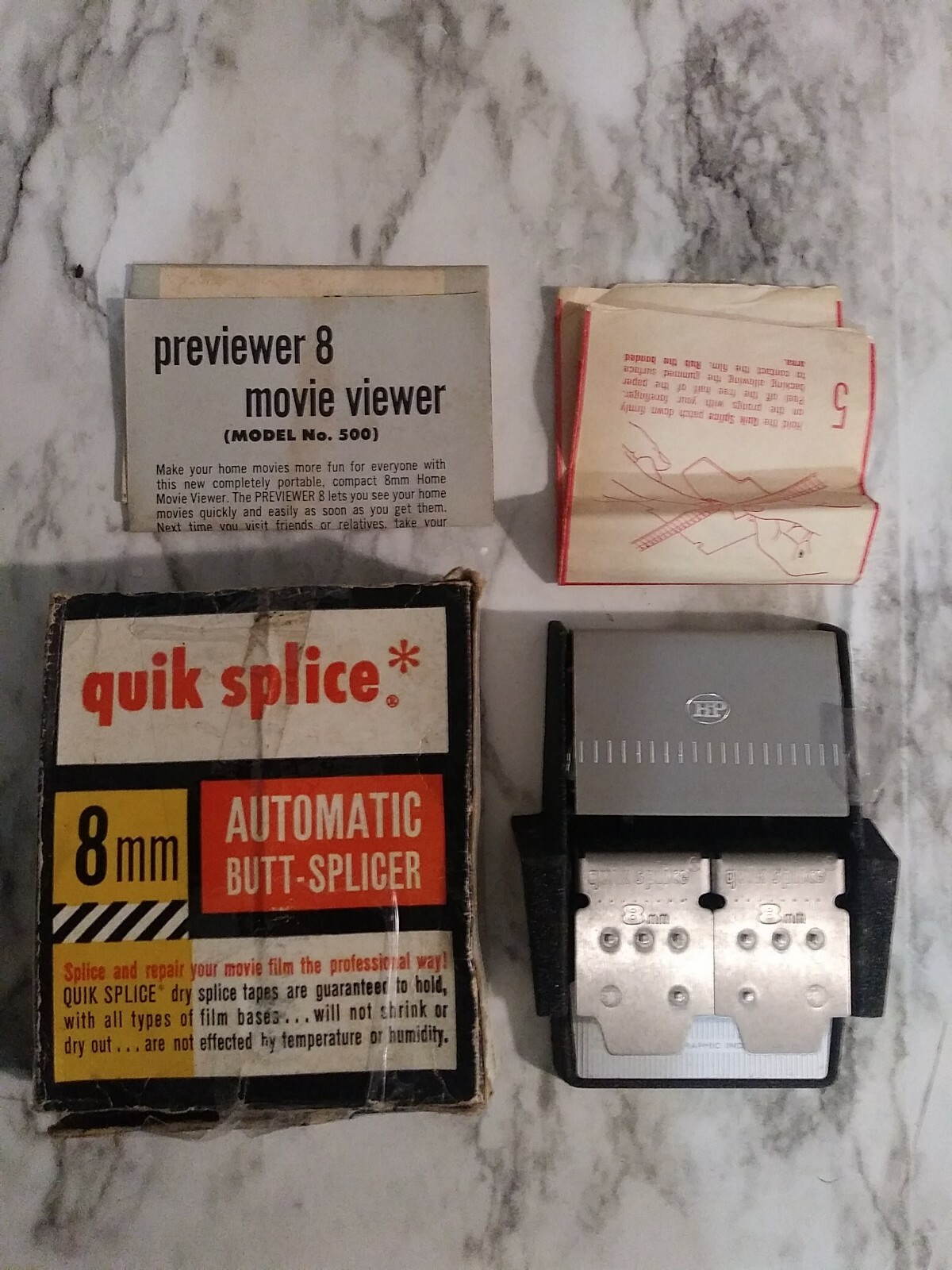 Vintage Hudson Photographic Quik Splice Super 8 mm Automatic Butt Splicer