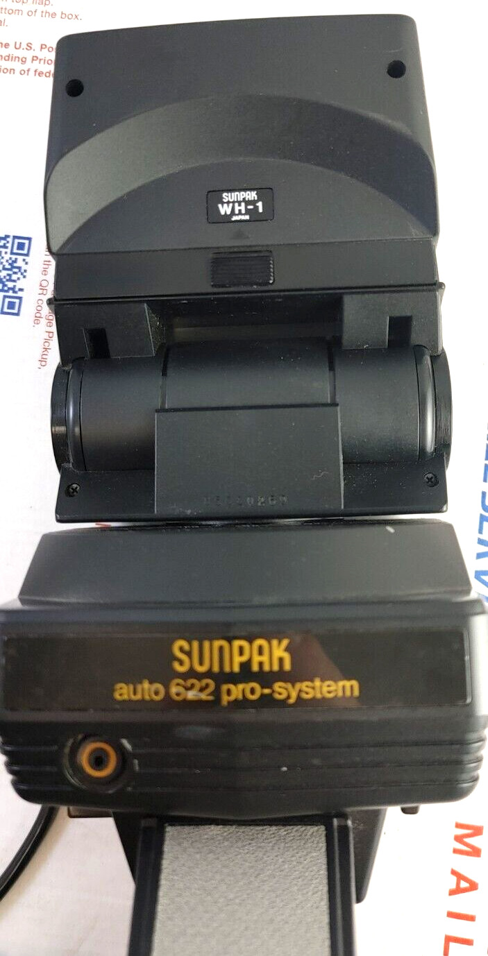 Vintage SUNPAK Pro System Auto 622 WH-1 Flash Head CG-10 Made in Japan Camera