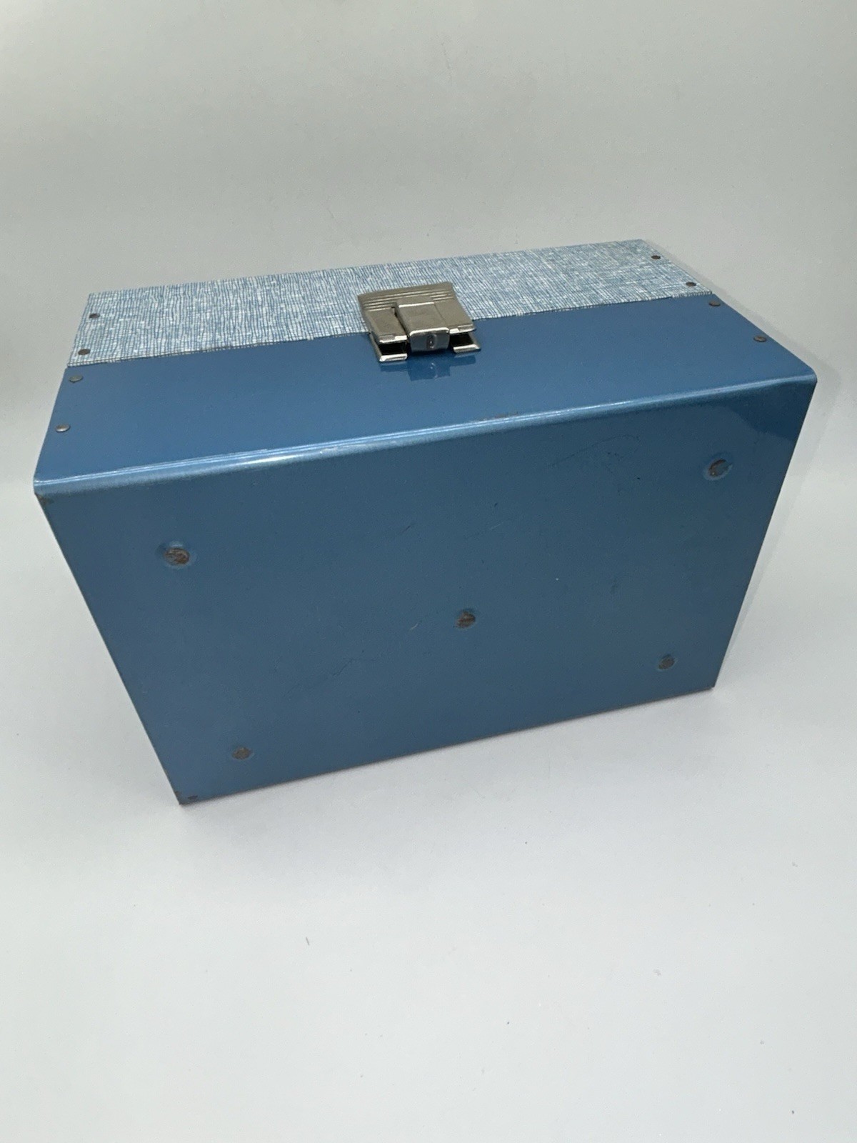 Vintage Complete BRUCE Metal Super 8mm Film Storage Case Box & 12 Canisters 1D