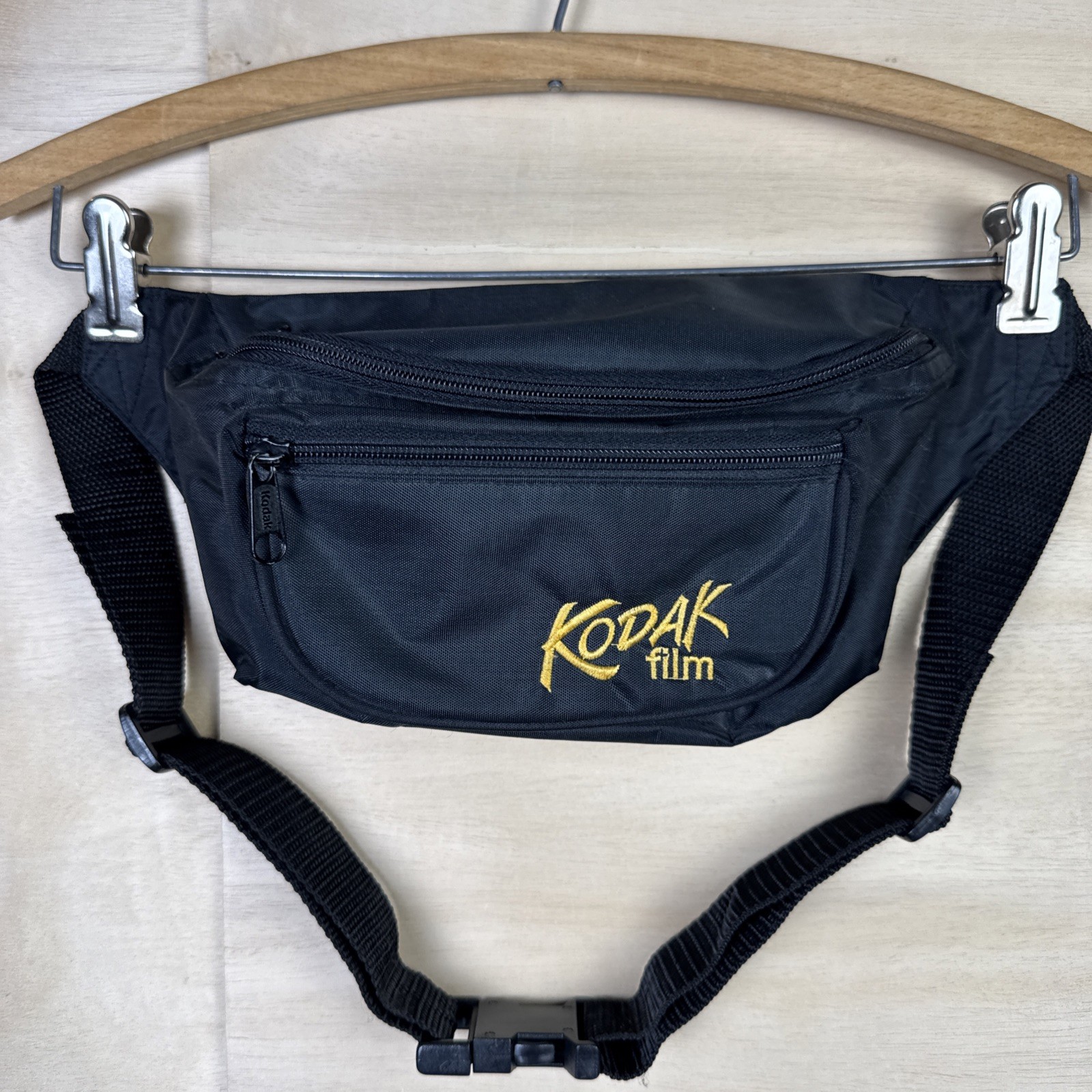 Vintage 90s Kodak Film Photography Camera Black Fanny Pack Waist Bag Sling Pouch