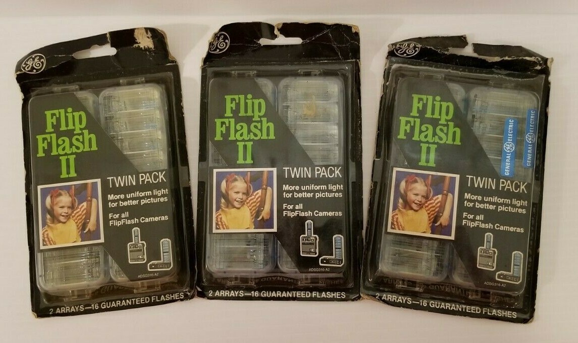 3 Twin Packs of GE Flip Flash II Bulbs for FlipFlash Cameras 48 Total Flashes