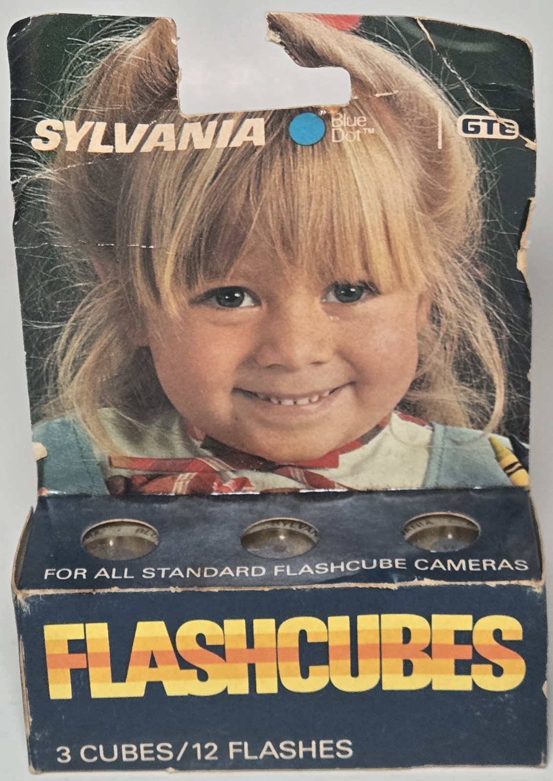 Vintage Sylvania Camera Flash Cubes Blue Dot Flashcubes 3 Pack 12 Flashes NOS
