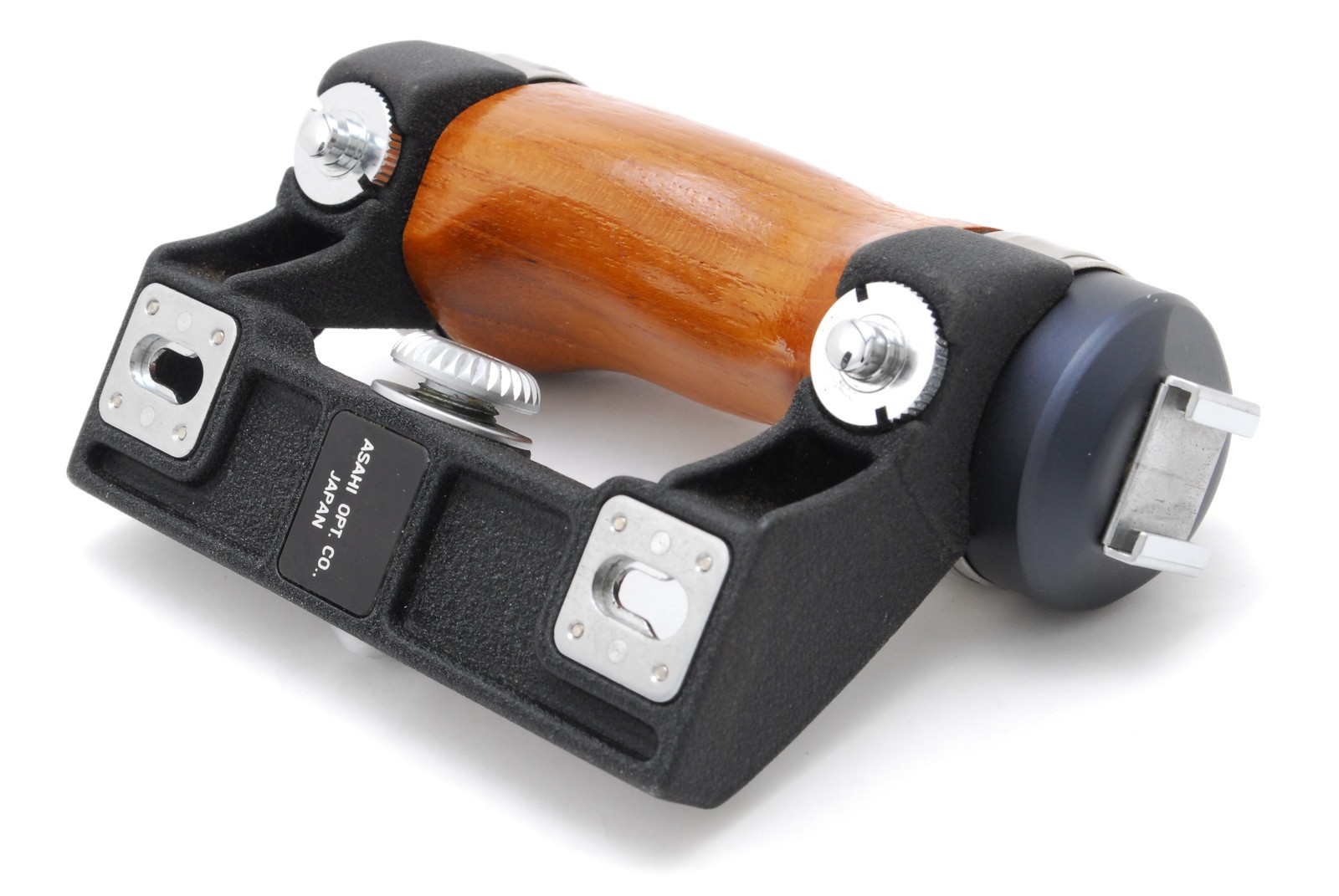 Asahi Pentax 6×7 67 67II Wooden Left Hand Grip w/ Shoe From JAPAN [Almost MINT]