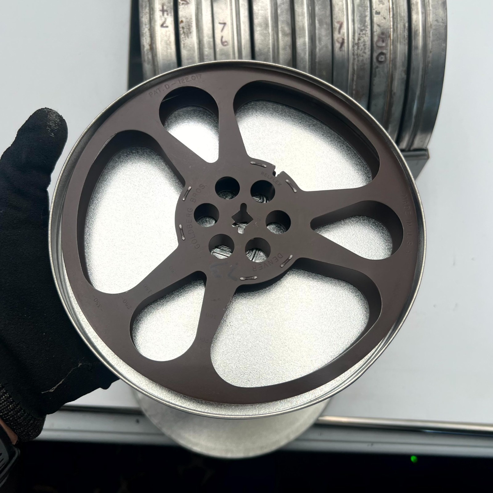 Vintage DuPont Film Reel Canister 16mm Movie Reel Metal Storage Case 12 Inch
