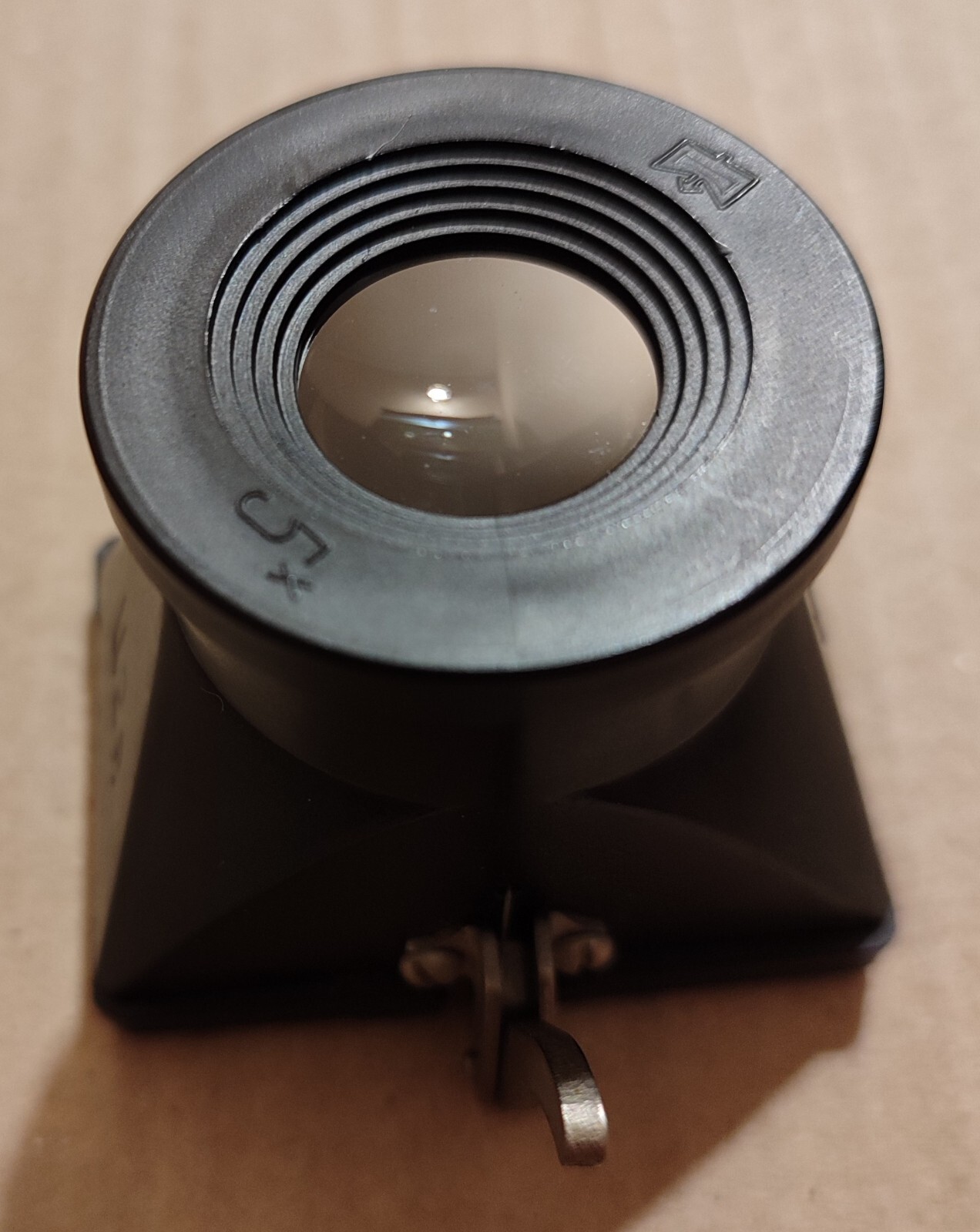 Vintage Magnifier USSR for viewing frames of the photo film L-5x & box