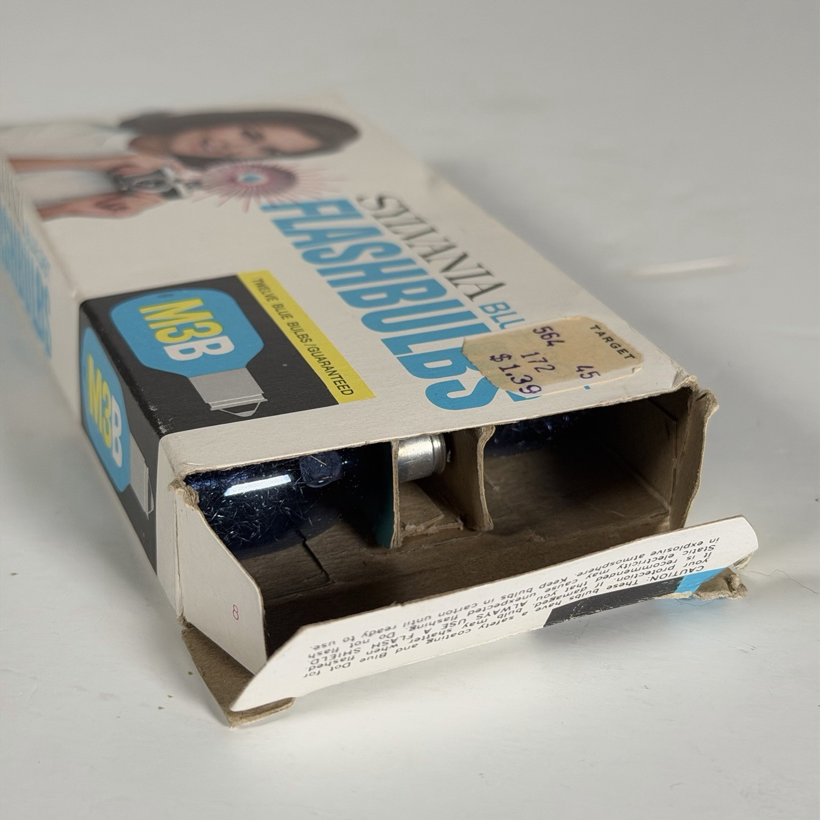 VTG M3B Flashbulbs Lot of 36 GE Sylvania Westinghouse Blue Camera Flash NOS