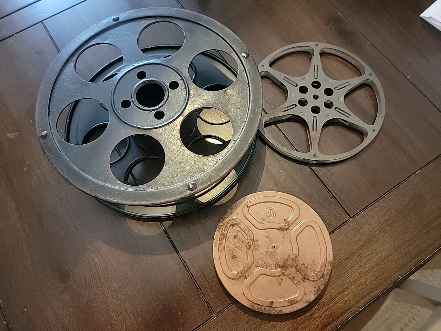 LOT OF 3 VINTAGE METAL FILM REELS