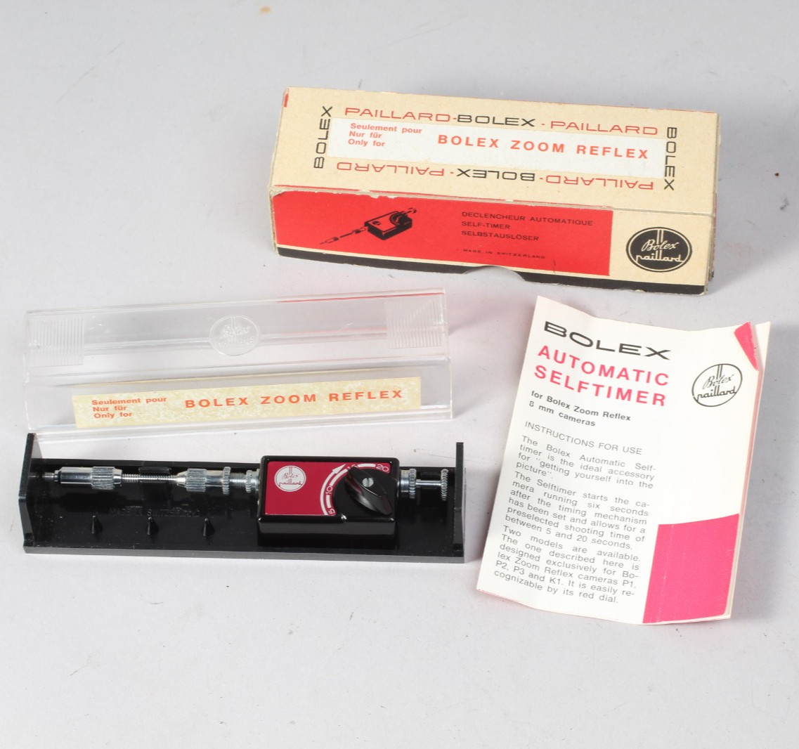 BOLEX SELF TIMER FOR ZOOM REFLEX 8MM MOVIE CAMERA IN THE BOX VERY CLEAN