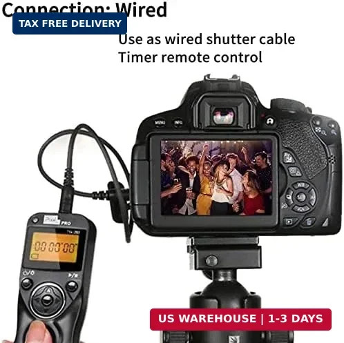 PIXEL Digital SLR Cameras Shutter Release Remote Control Timer for Nikon Z6 Z7 D