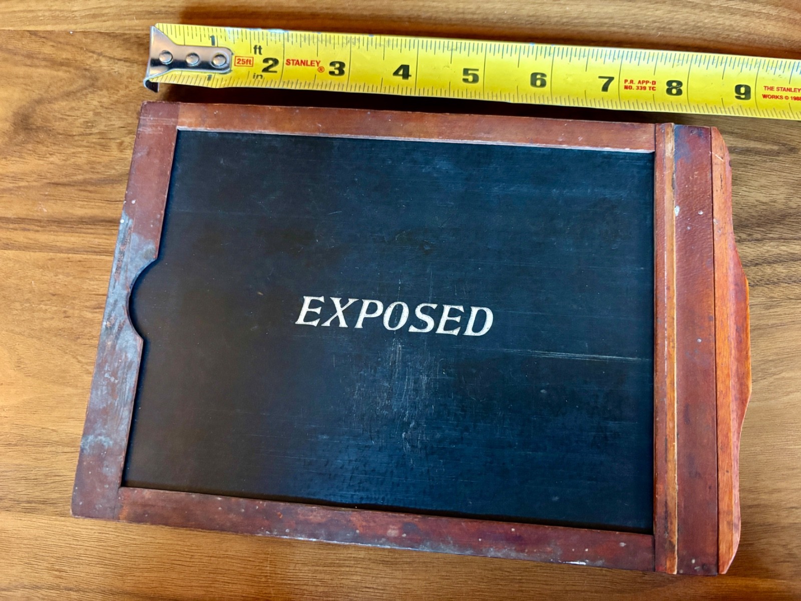 Antique 1800’s Box Camera Large Format Wood Film Plate Holder