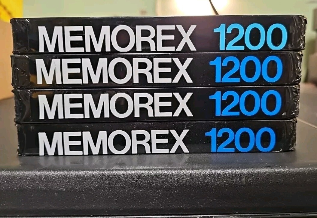 Lot Of 4 Memorex 1200 1.5 Mil X 1200′ Polyester Magnetic Recording Tape SEALED
