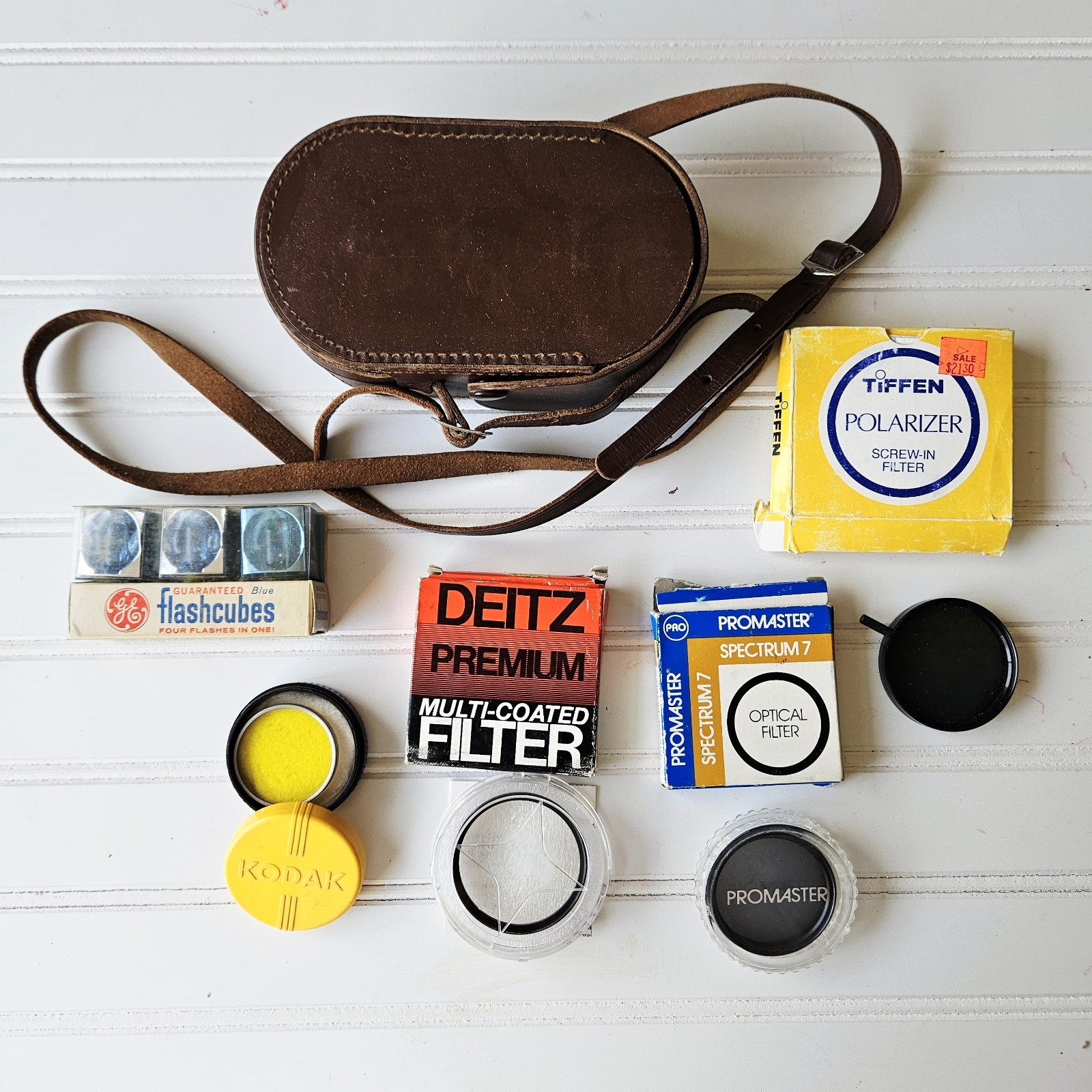 Vintage Film Camera Lens Filter & Accessory Lot Tiffin Kodak Deitz Promaster