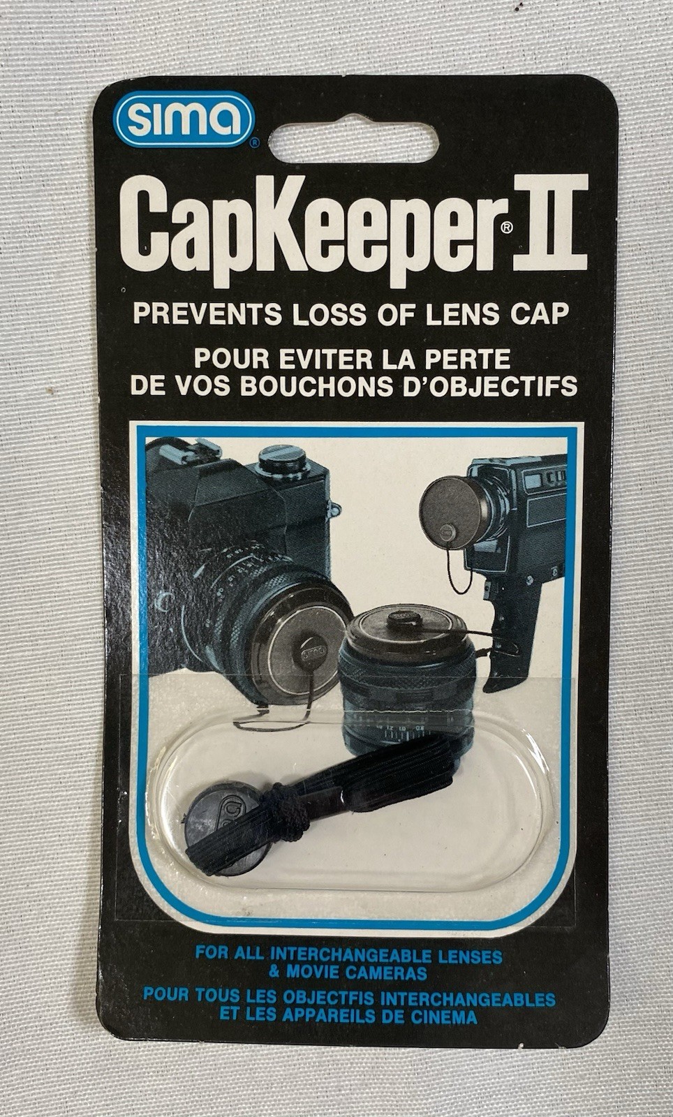 Sima Cap Keeper II 2 Camera Lens Cap string Genuine Old New Stock