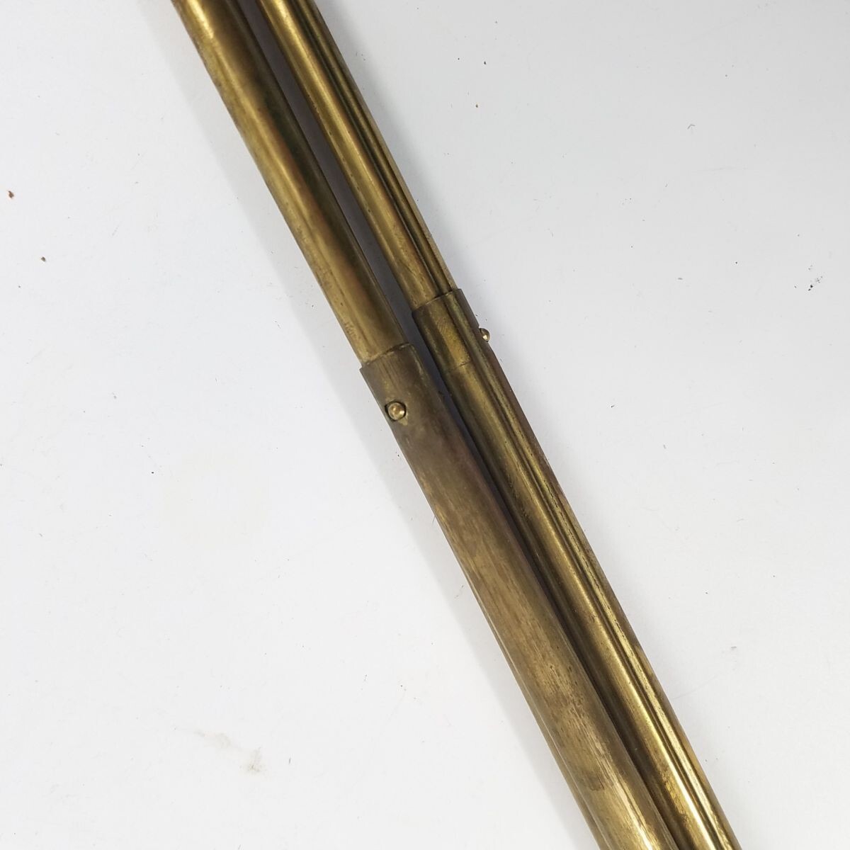 Vintage Ising Telescoping Brass Leg Tripod Original Case Germany 47″ 6 Section