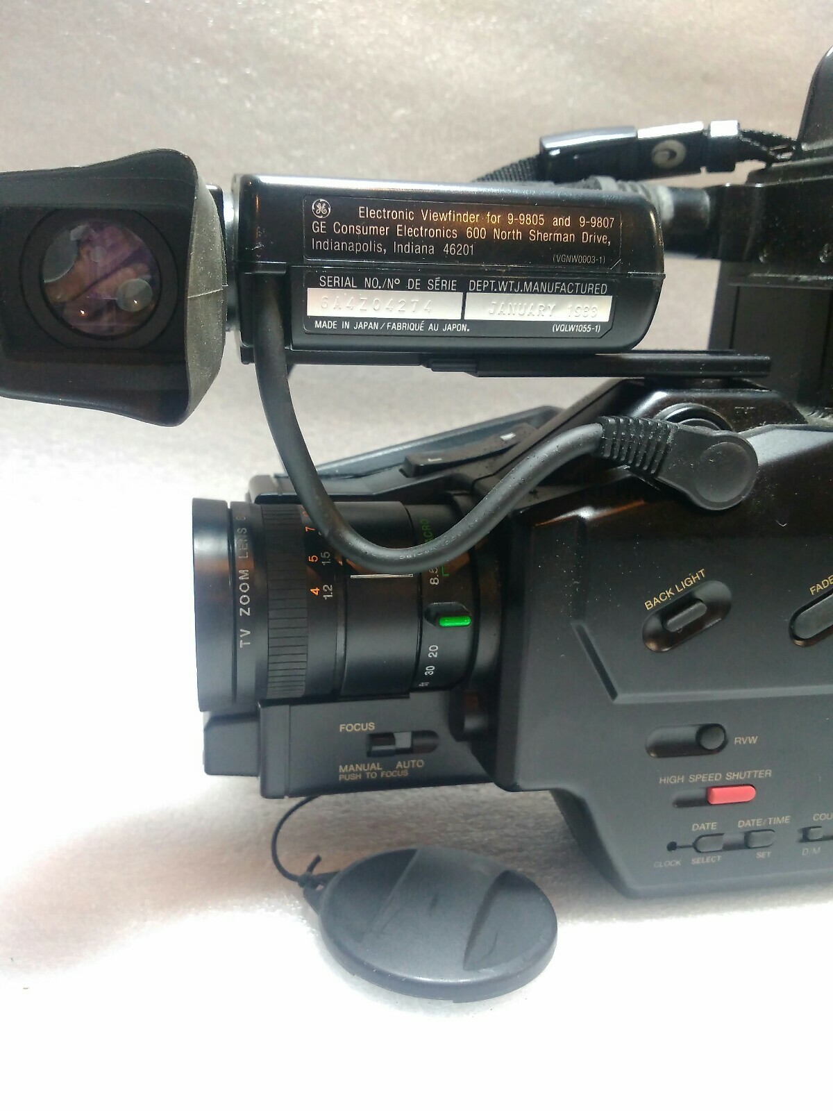 GE VHS Camcorder 9-9808 9-9807 SE Movie Video System VHS