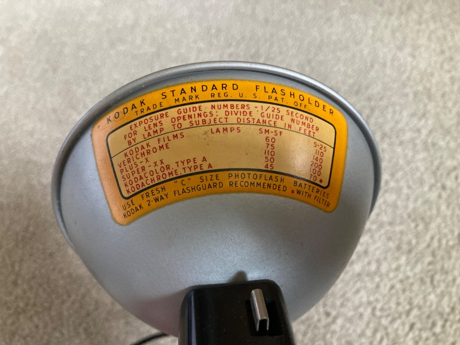 Vintage Kodak Standard Flasholder Shutter Sync Flash w/ Bulb – Clean Label!