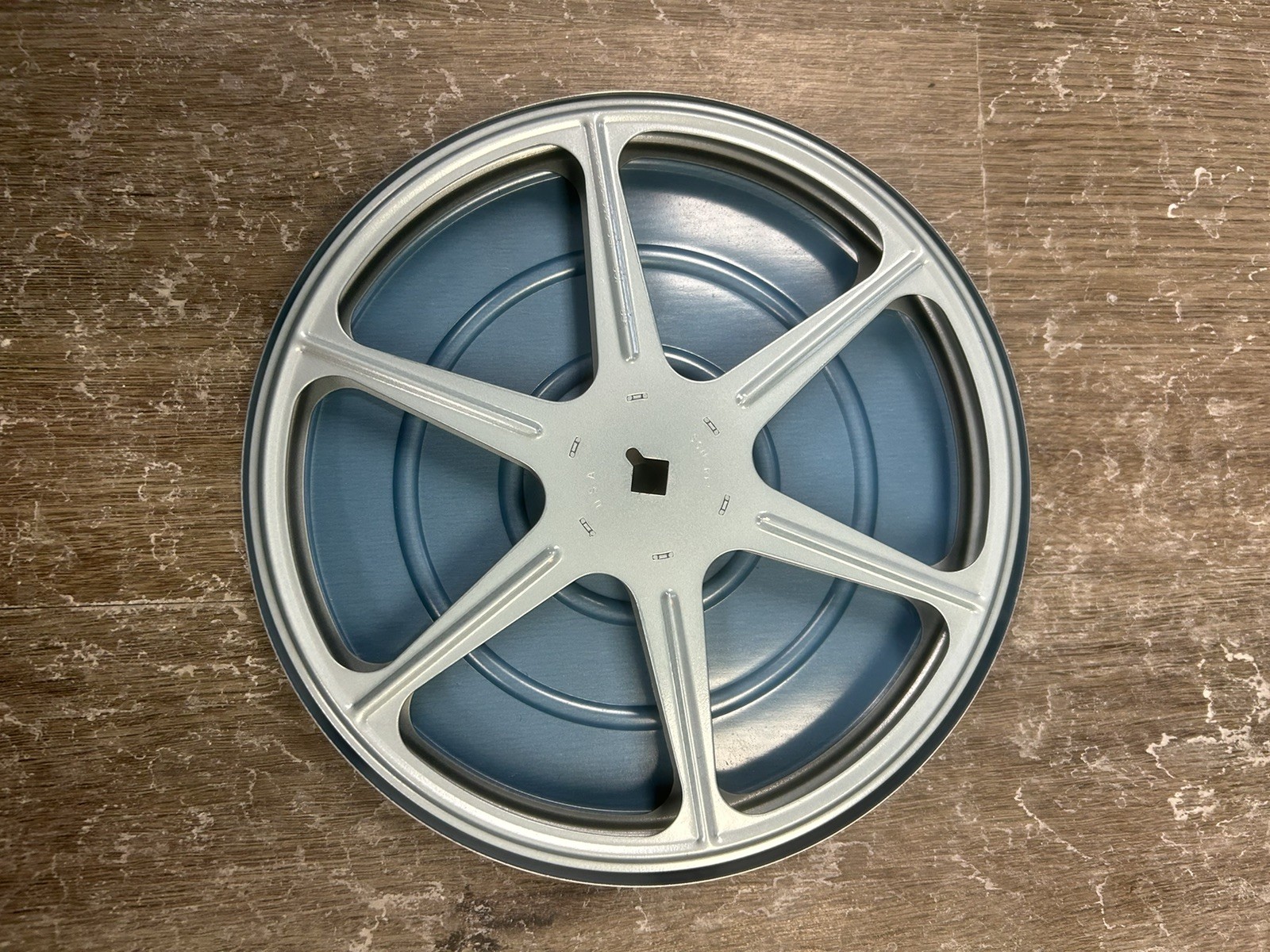 Vintage Blue Scheer Easy Grip 16 MM/8/mm Metal Movie Reel 7 Inches New