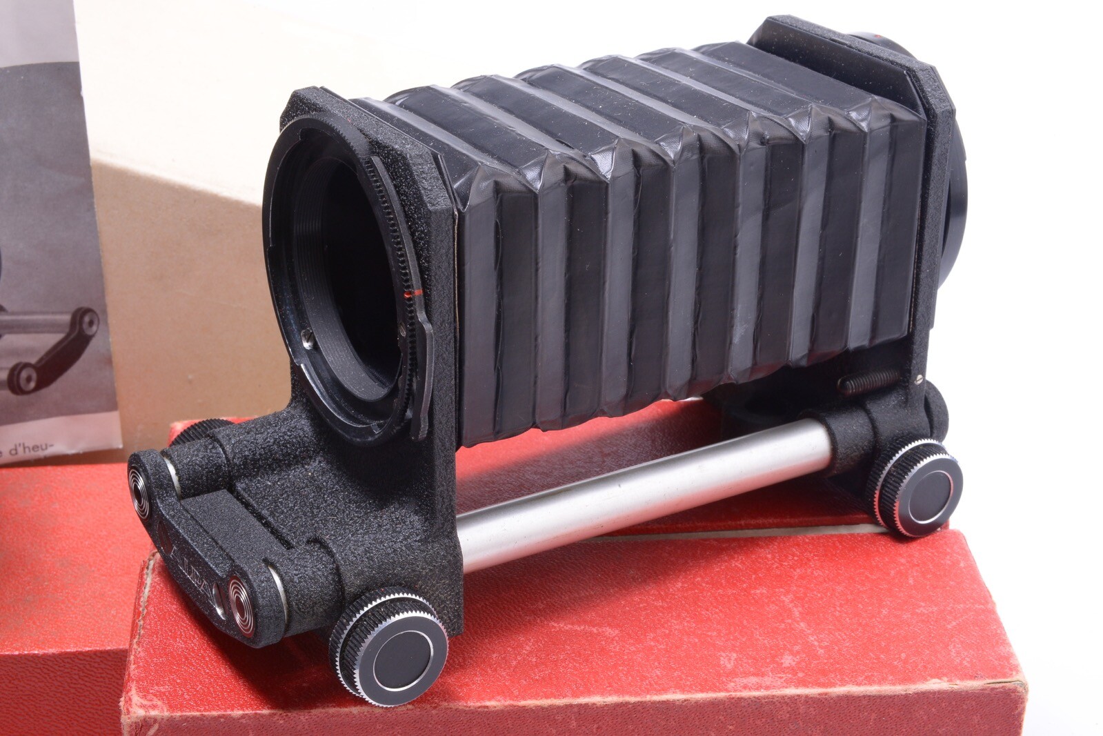 ✅ ALPA REFLEX MACRO BELLOWS EXTENSION TUBES SLIDER DOUBLE CABLE RELEASE SET BOX