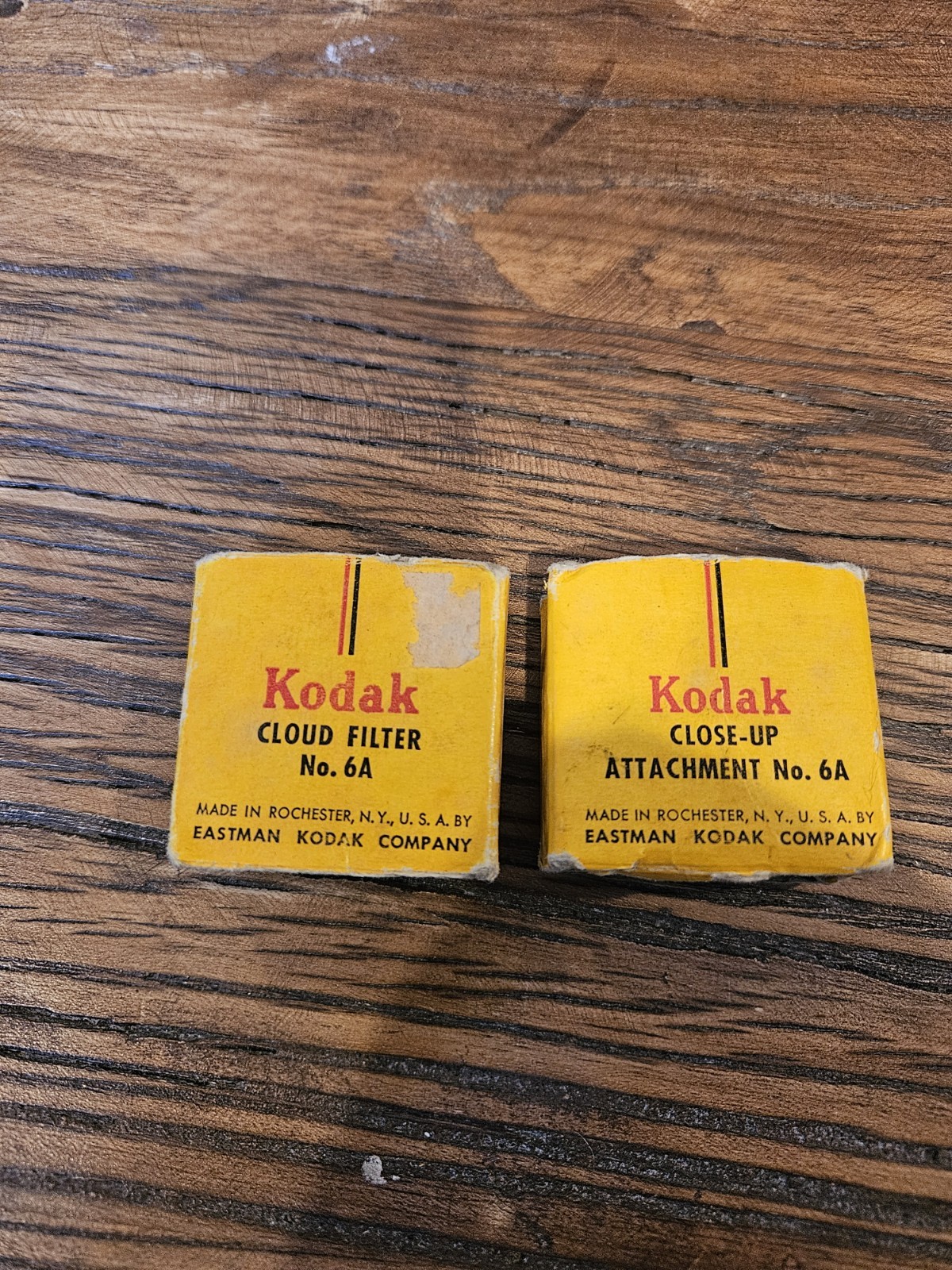 Vintage Kodak Close Up Attachments No 6A No 6A Cloud Filter Lot w Boxes Eastman