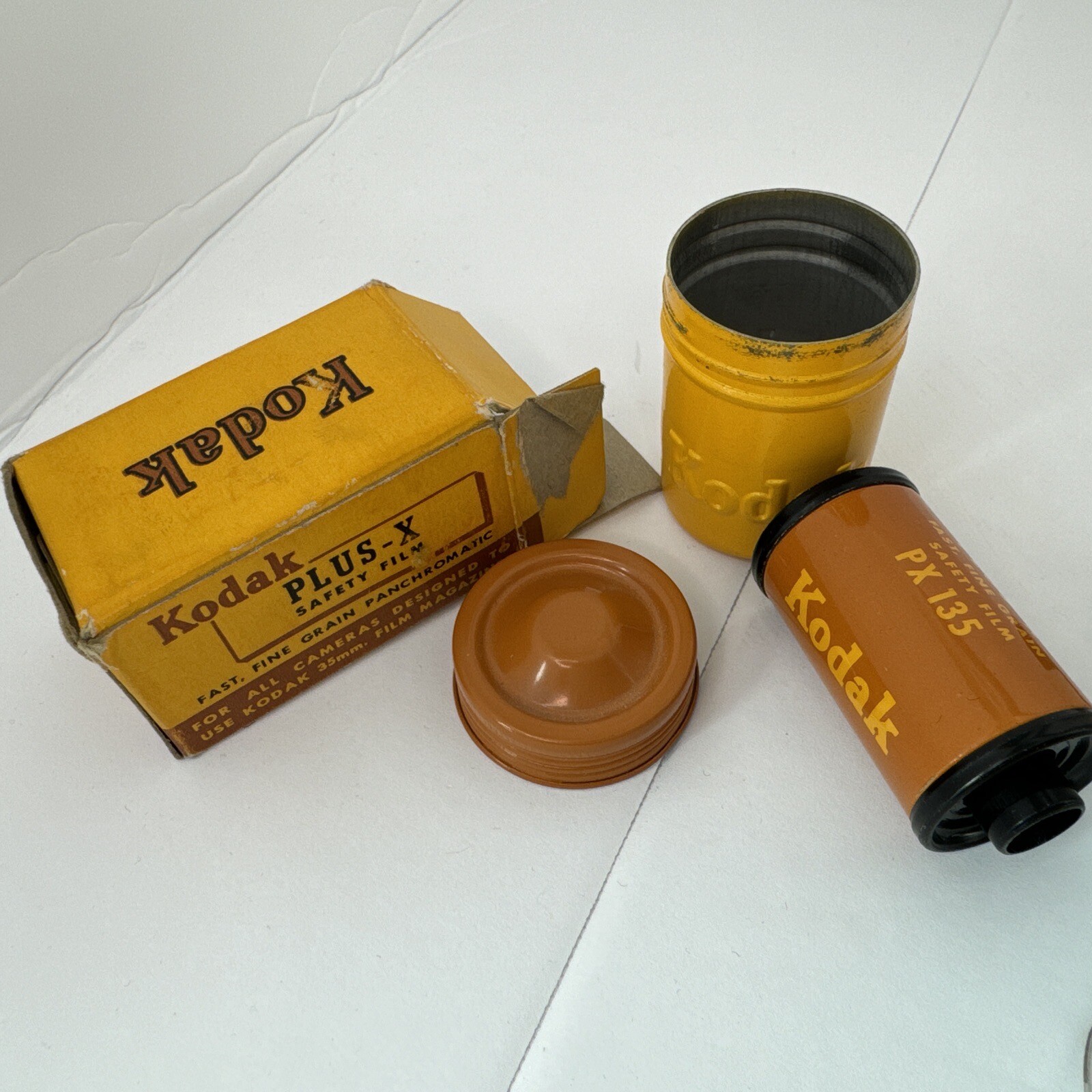 Kodak Film Box & Canister & Walgreens Color Film box & canister only 1964 VTG