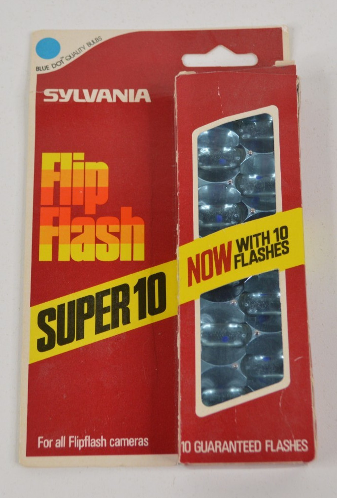 Sylvania GTE Blue Dot Flip Flash Super 10 Camera Flash Bulbs NEW SEALED 1980s